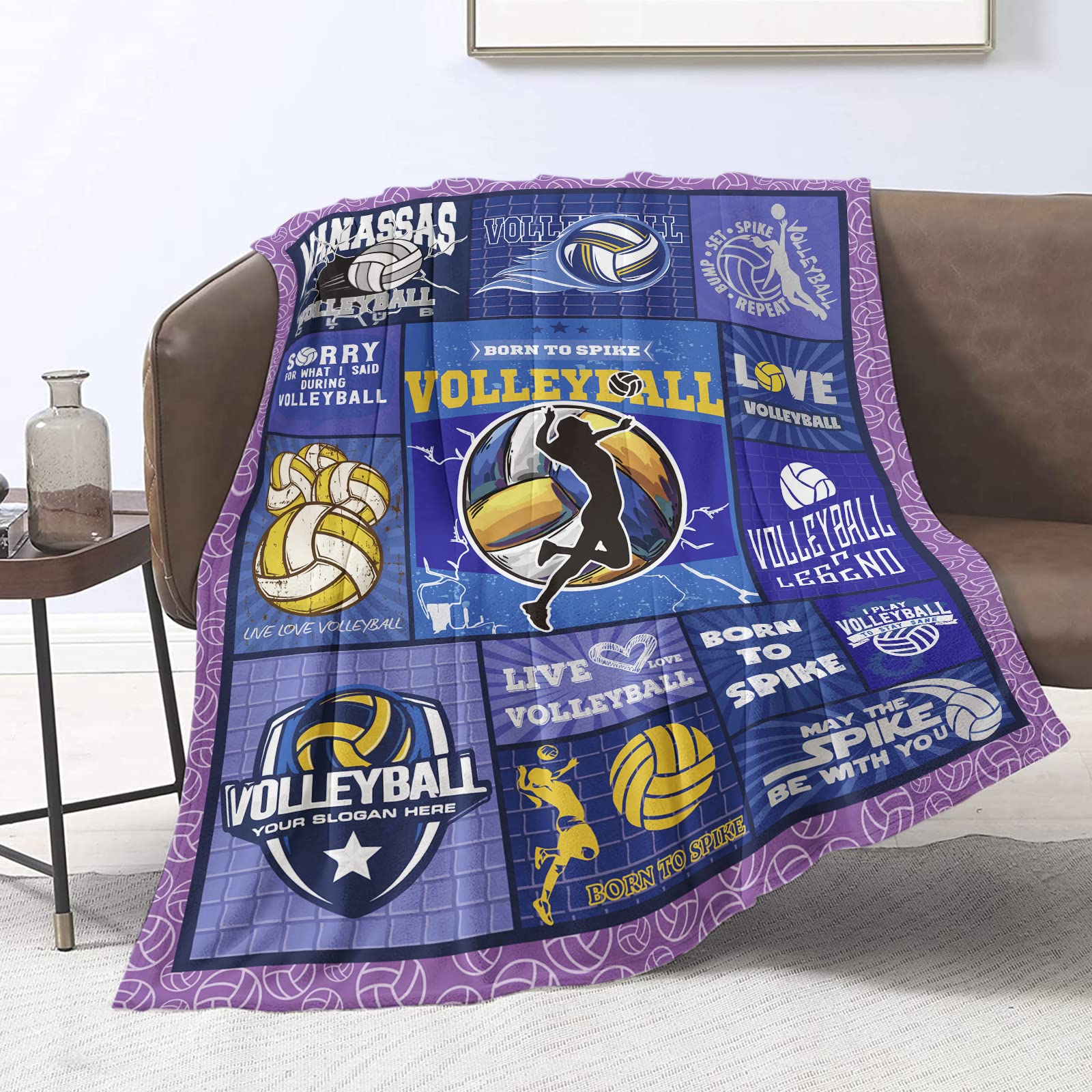 Volleyball Throw Blanket for Teen Girls Volleyball 130cm x 152cm-image-5b55c43f-f30c-44bd-adfd-07446d8da070-29687