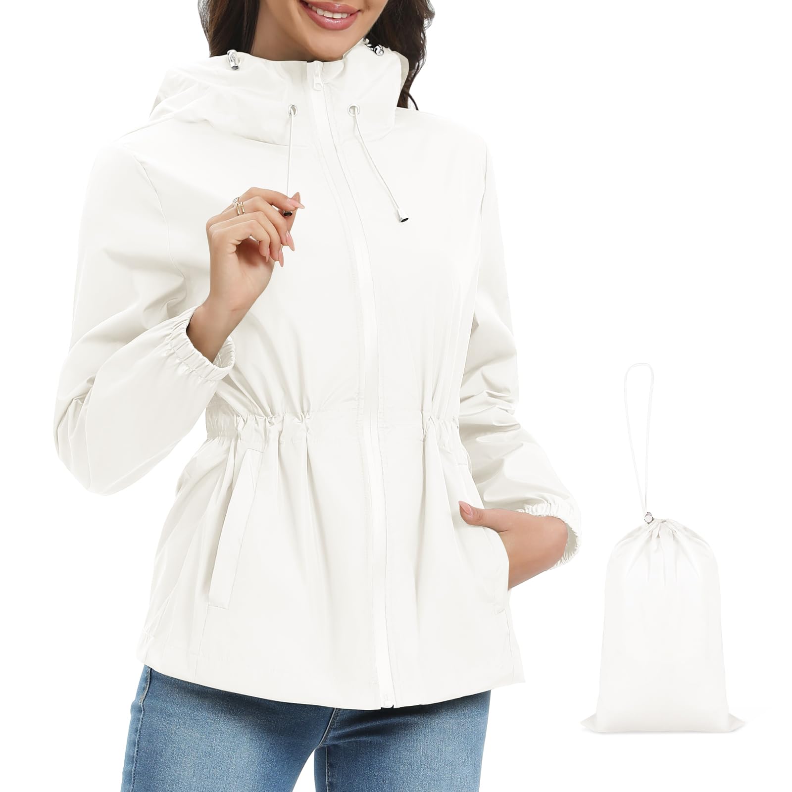 Nadeer Raincoat Women Waterproof Jacket Lightweight Outdoor Hooded-image-1228d37e-5f73-49ed-8b0b-997e711b97fa-53725