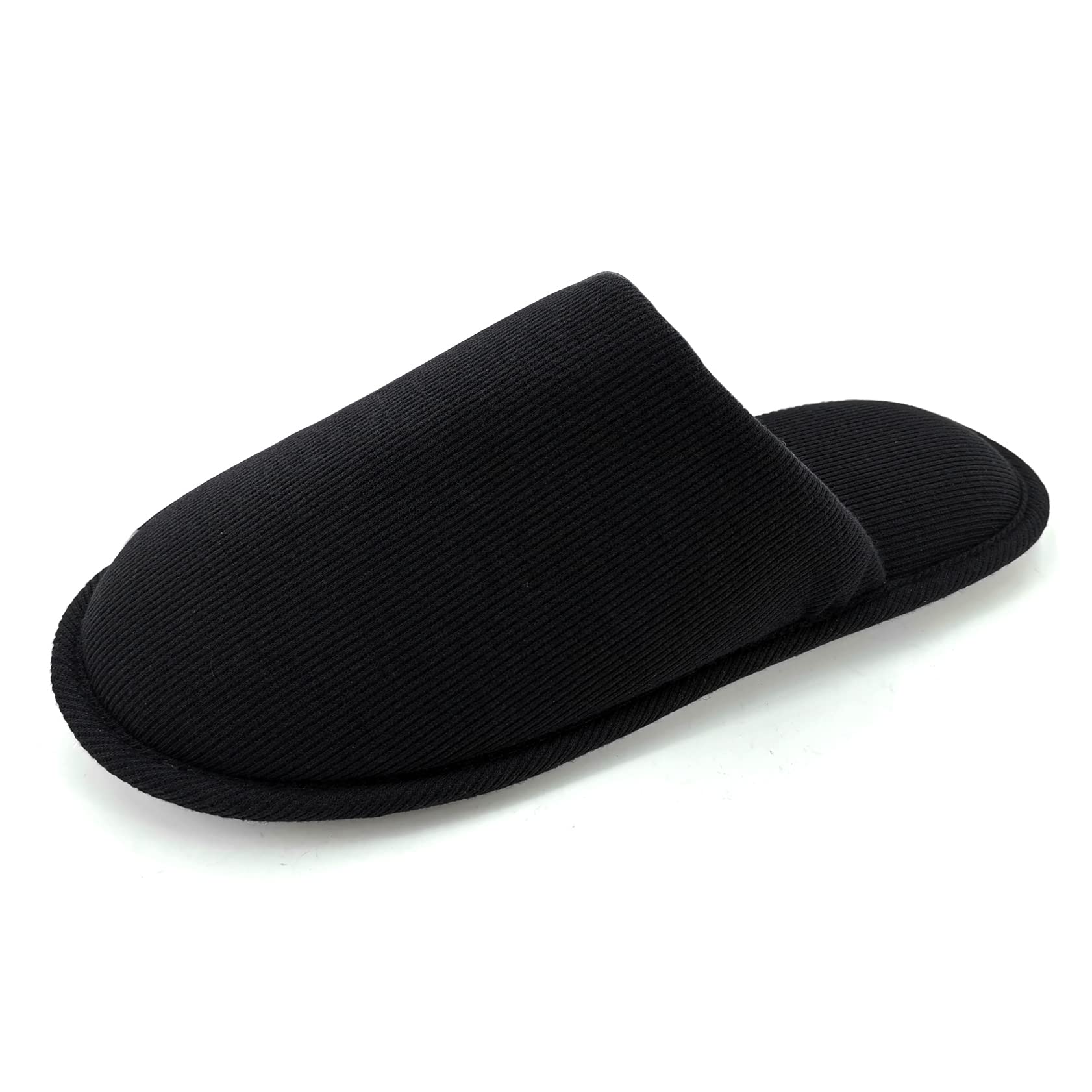 Men's Memory Foam Slippers - Black 5/6 UK