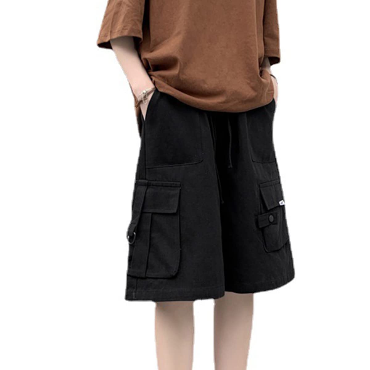 Women's Cargo Shorts Elastic Waist - Black XL-image-f9a6b2b2-26b4-4dc3-bbb0-9d5a7649d8e8-111938