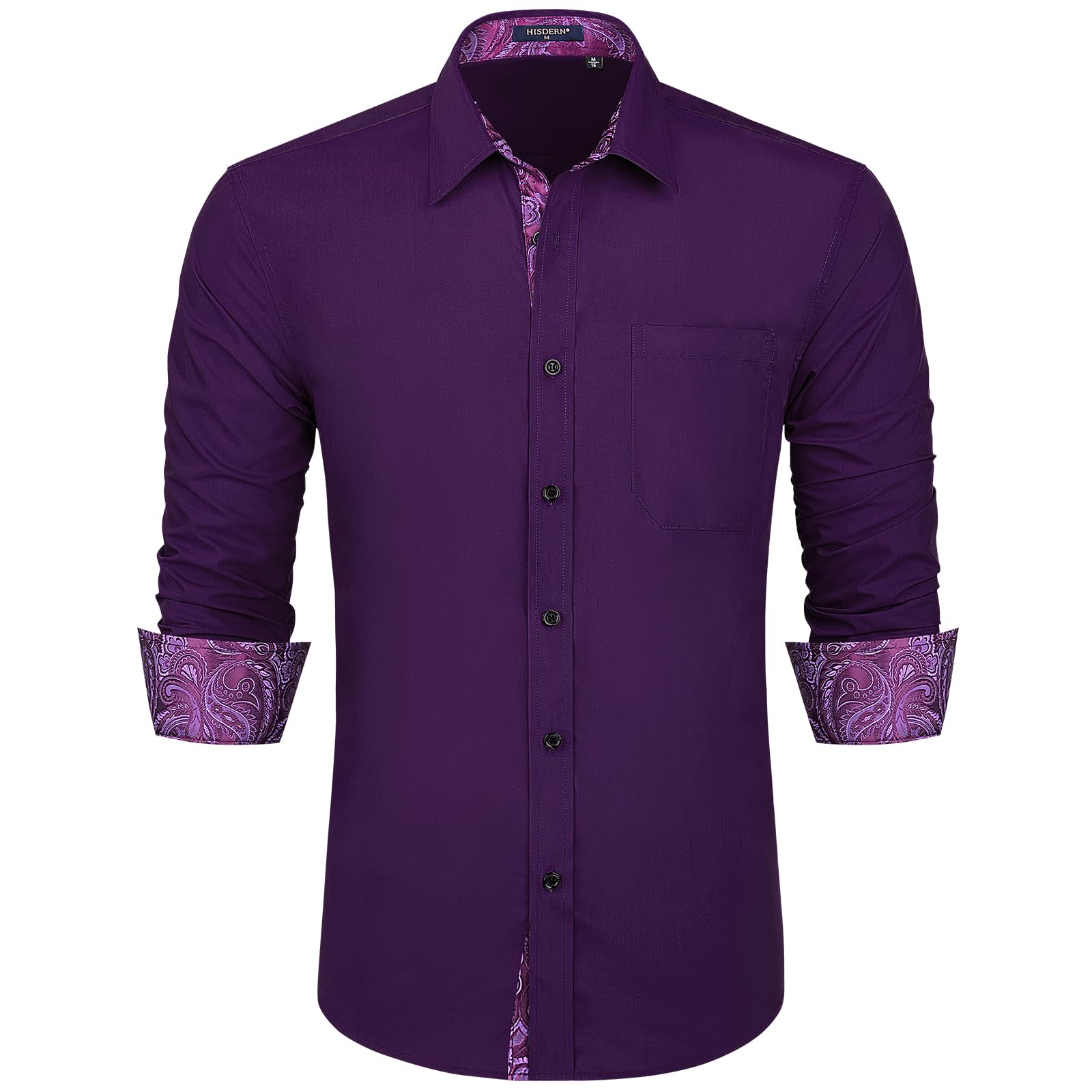Men's Long Sleeve Dress Shirt - Purple 4XL-image-6fc0b8b9-6ae8-40b3-a96d-54d45a79883c-102452