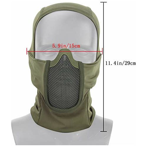 Masque Airsoft Balaclava Tactical - Protection Visage Intégrale - Réglable 52-66cm