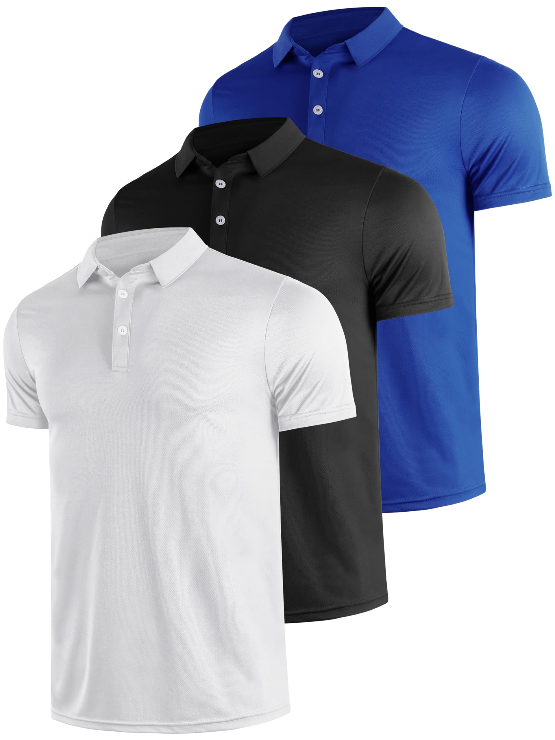 Teesmen Men's Quick-Dry Polo Shirts 3 Pack - Short Sleeve, Breathable & Moisture-Wicking (M, Multipack 1)-image-680bdf8c-5fe6-4d56-a8ee-d1d7d6c3bafd-61236