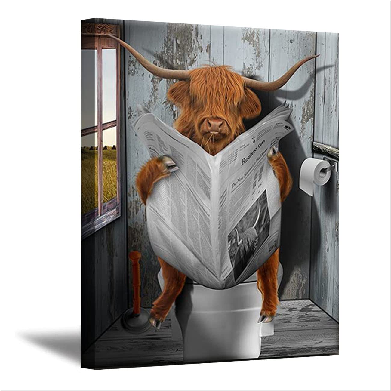 Funny Cattle Bathroom Wall Art - Bathroom Wall Decor-4 45x30cm-image-68762dd7-0a2b-4903-9b3a-dc37d54cc04b-108016