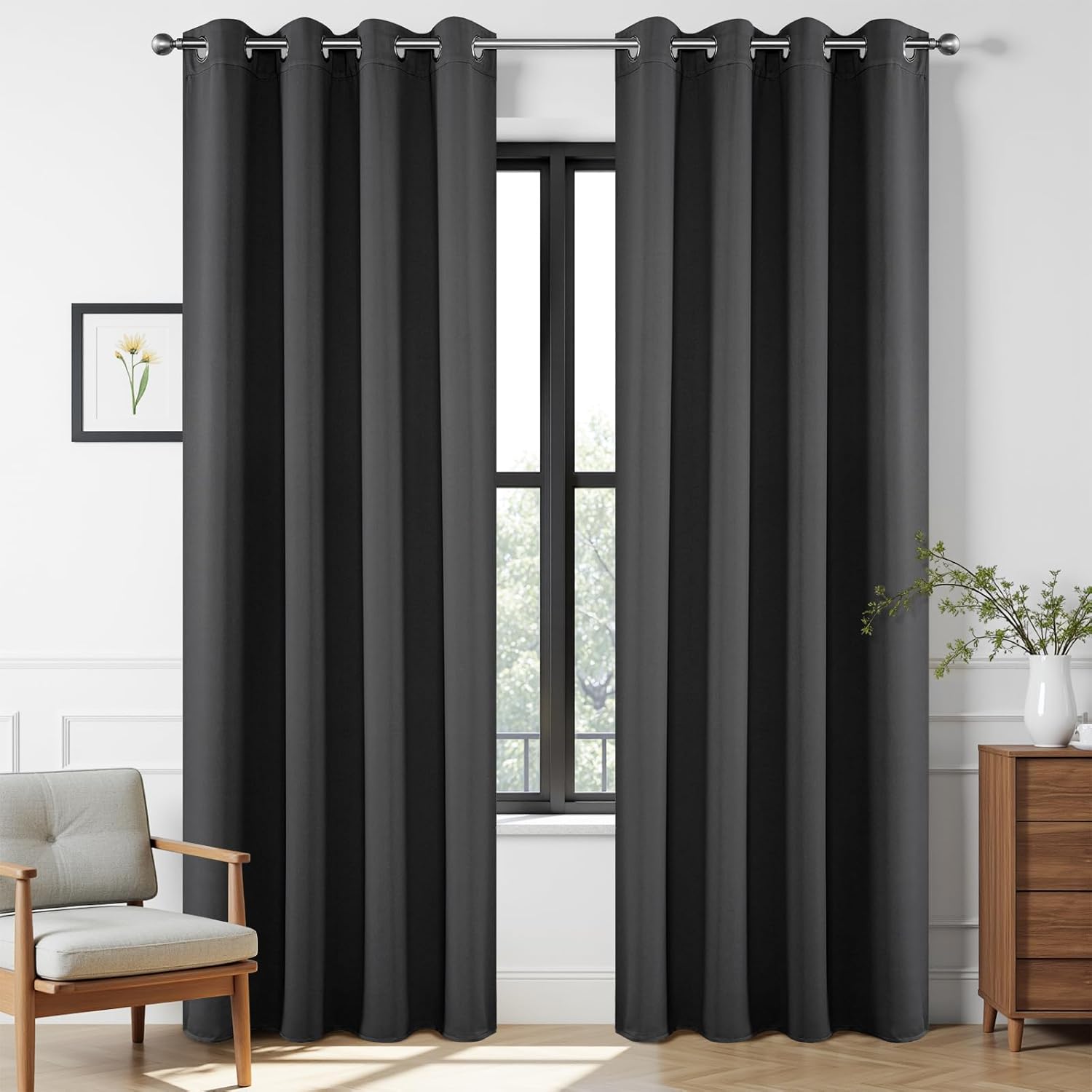 Blackout Curtains 52x63in - Dark Grey-image-cda471d8-5dd6-4d6c-9a59-8ce4c6749e39-93595