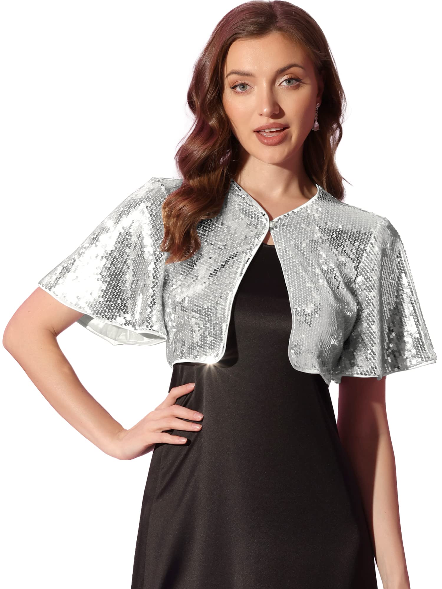 Sequin Bolero Shrug Jacket - Silver XL-image-cd4d2eeb-4ec4-44c6-b805-9e07b2f650f6-85329