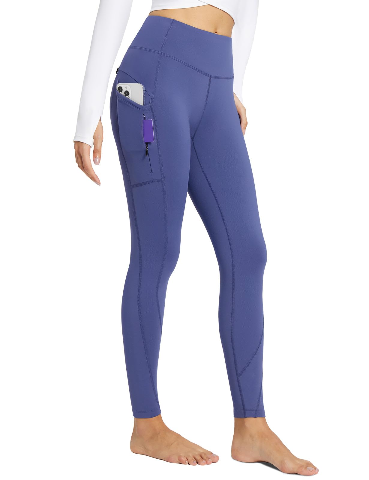 Women's Thermal Fleece Leggings - Blue XL-image-6de677e3-7dde-4193-8fcd-3215f348ccdc-102194