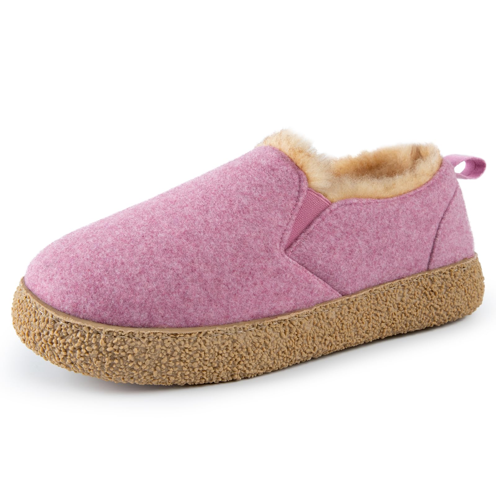 Women's Faux Felt Slippers Puce Pink 7-8 UK - Comfy, Non-Slip Memory Foam-image-51e324e1-4f68-4baa-84ef-d94e3b43d3c5-53897
