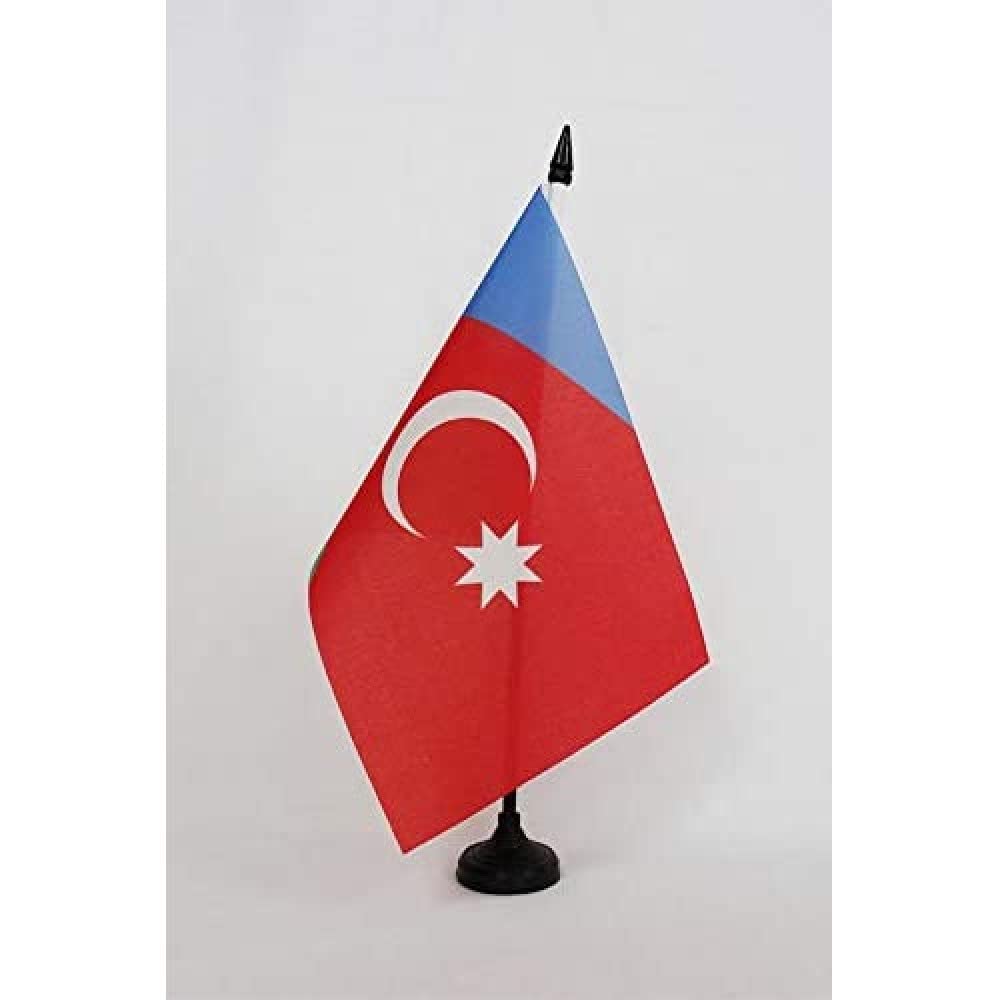 AZ FLAG - Azerbaijani Turks Table 5'' x 8'' 100% 21 x 14 cm 10'' Black-image-c2e39218-25b6-46a8-82b0-034593b6943e-58846