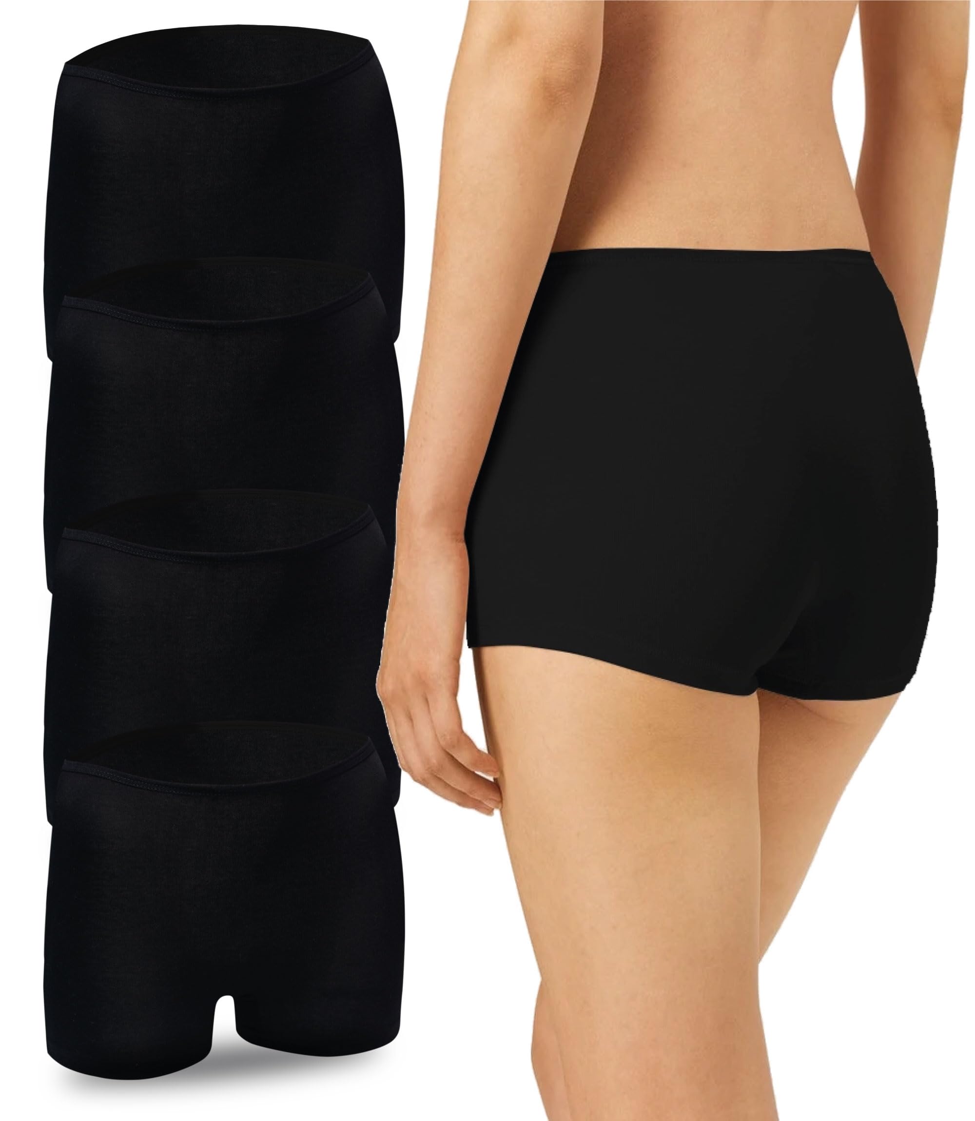Women's Shorts Cotton LadyMelex Boxer (S-M-L-XL) Boxer 4 (Black),-image-f9b9bdf0-ad85-4b74-82ce-a5a75bcf261e-61247
