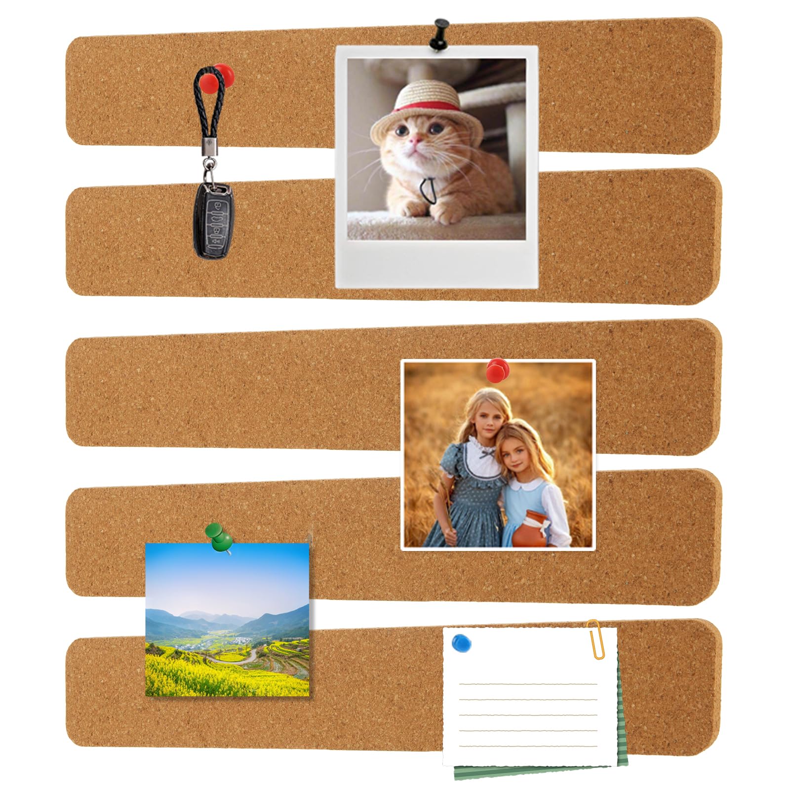 16PCS Self-Adhesive Cork Board Strips for Walls, 12In Notice Board with Push Pins-image-24d0efcb-6770-4ca2-82ad-b4f6592f4379-57461