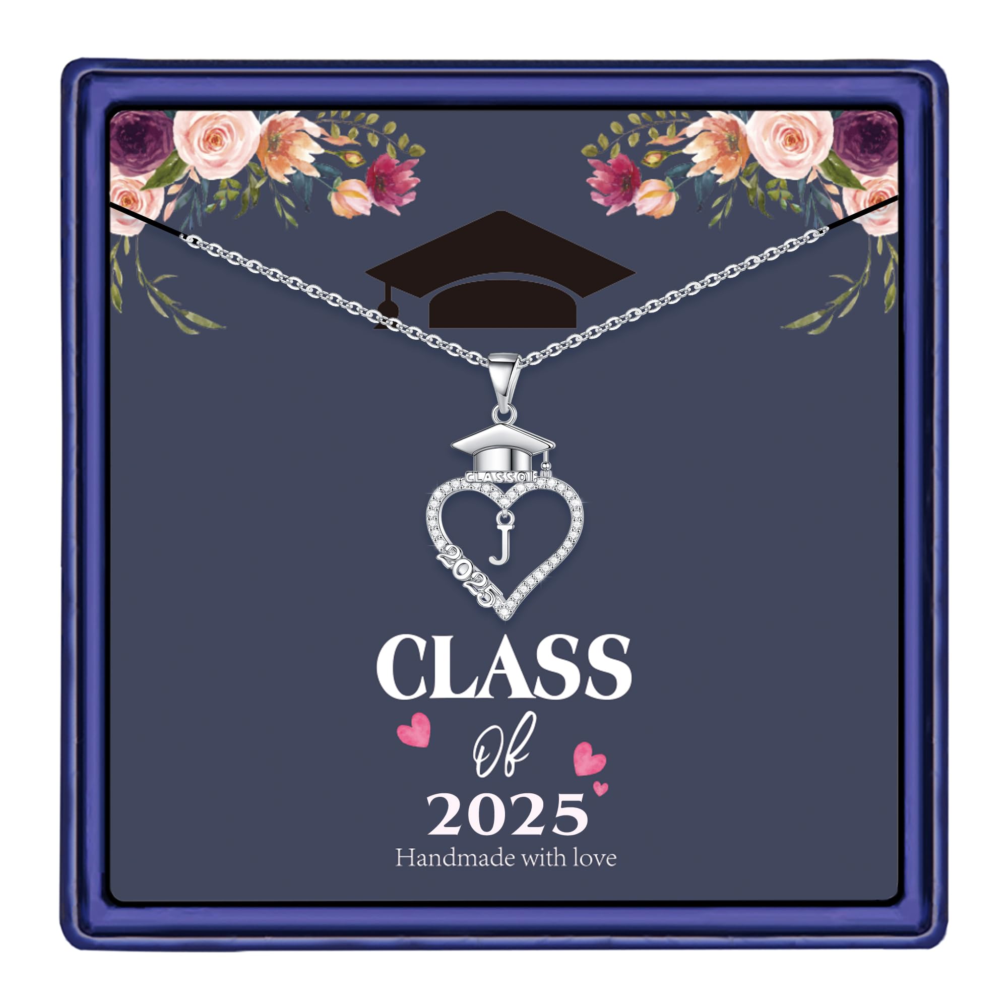 Graduation Heart Pendant Necklace - White Gold-image-b55d974a-c71c-46d6-a0bf-35359c839fca-87721