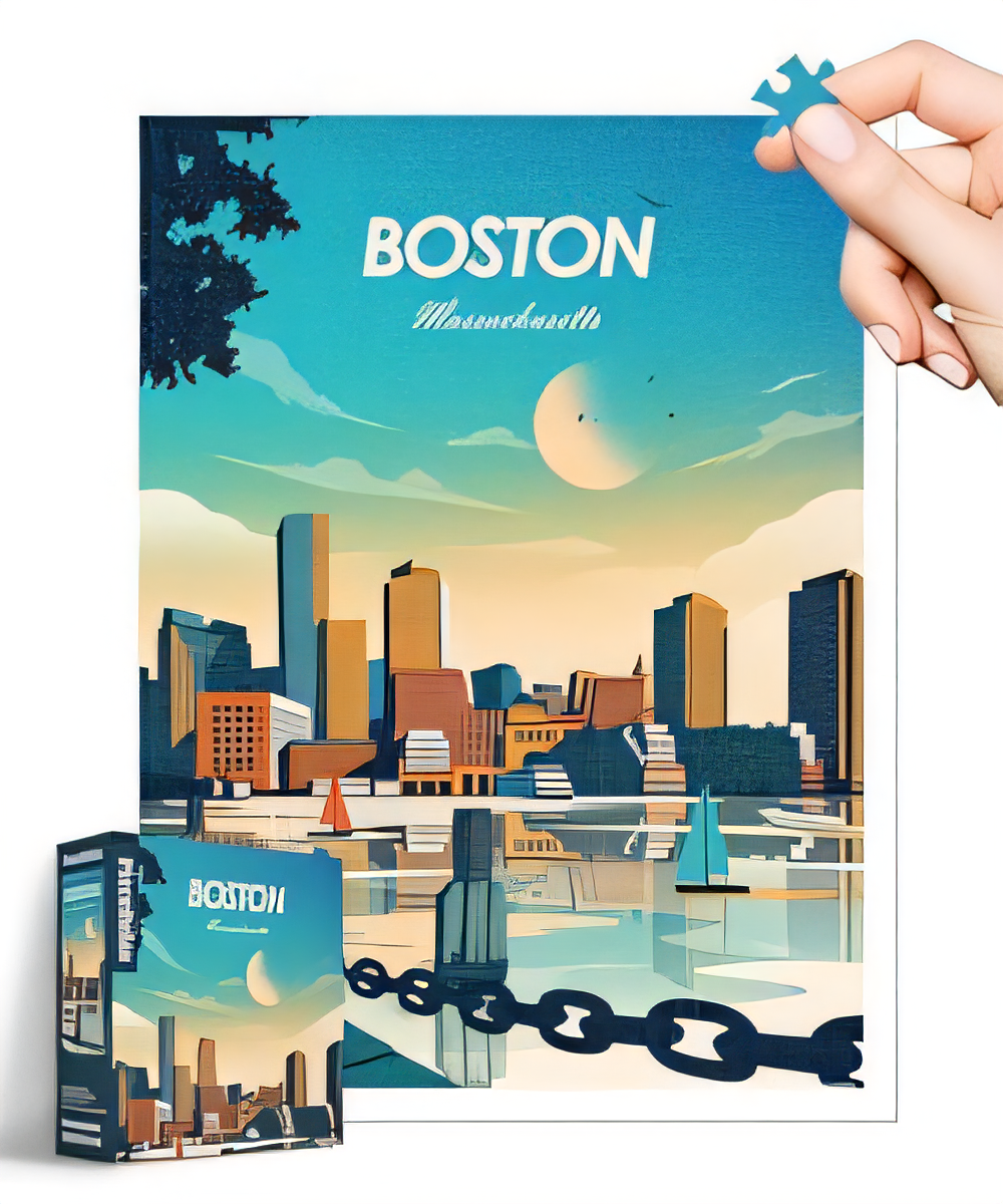 1200 Piece Jigsaw Puzzle - World Travel Boston-image-58cc11d7-3e89-41cf-be81-cc2678e94bca-104846