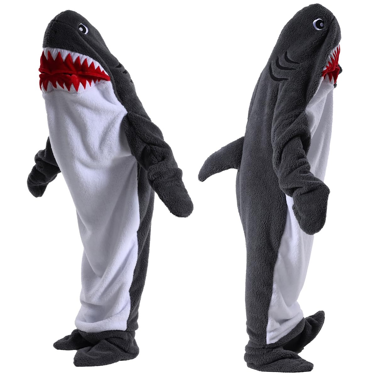 Shark Blanket Onesie Hoodie - Dark Grey-image-6d80b6bf-35d8-472a-9114-63a9925ad937-88266
