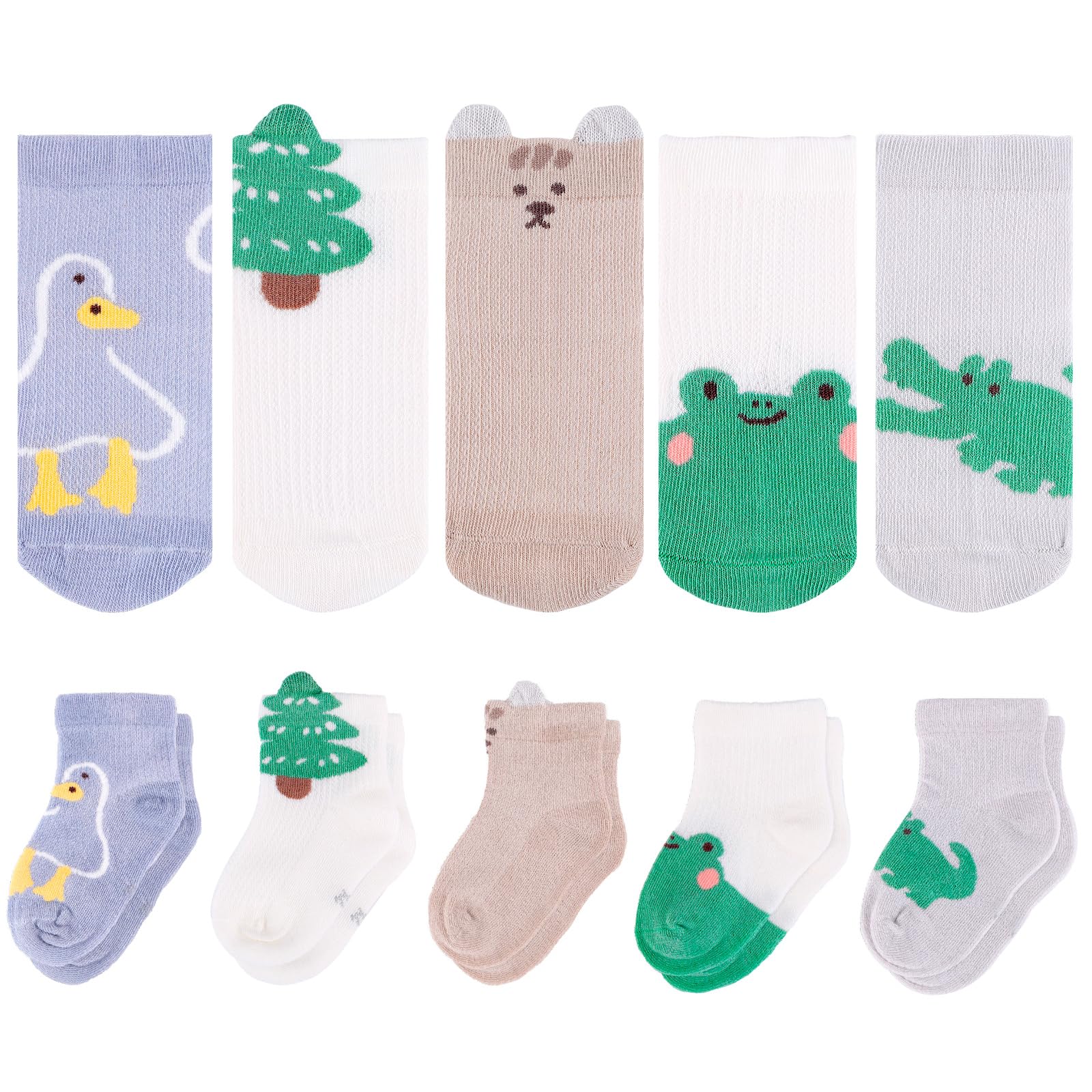 Cheerful Mario Newborn Socks Baby Boys Girls Cotton 5PPK Green 6-12-image-7dff8bab-bdb3-4d69-9da6-3ca0652afcf1-55363