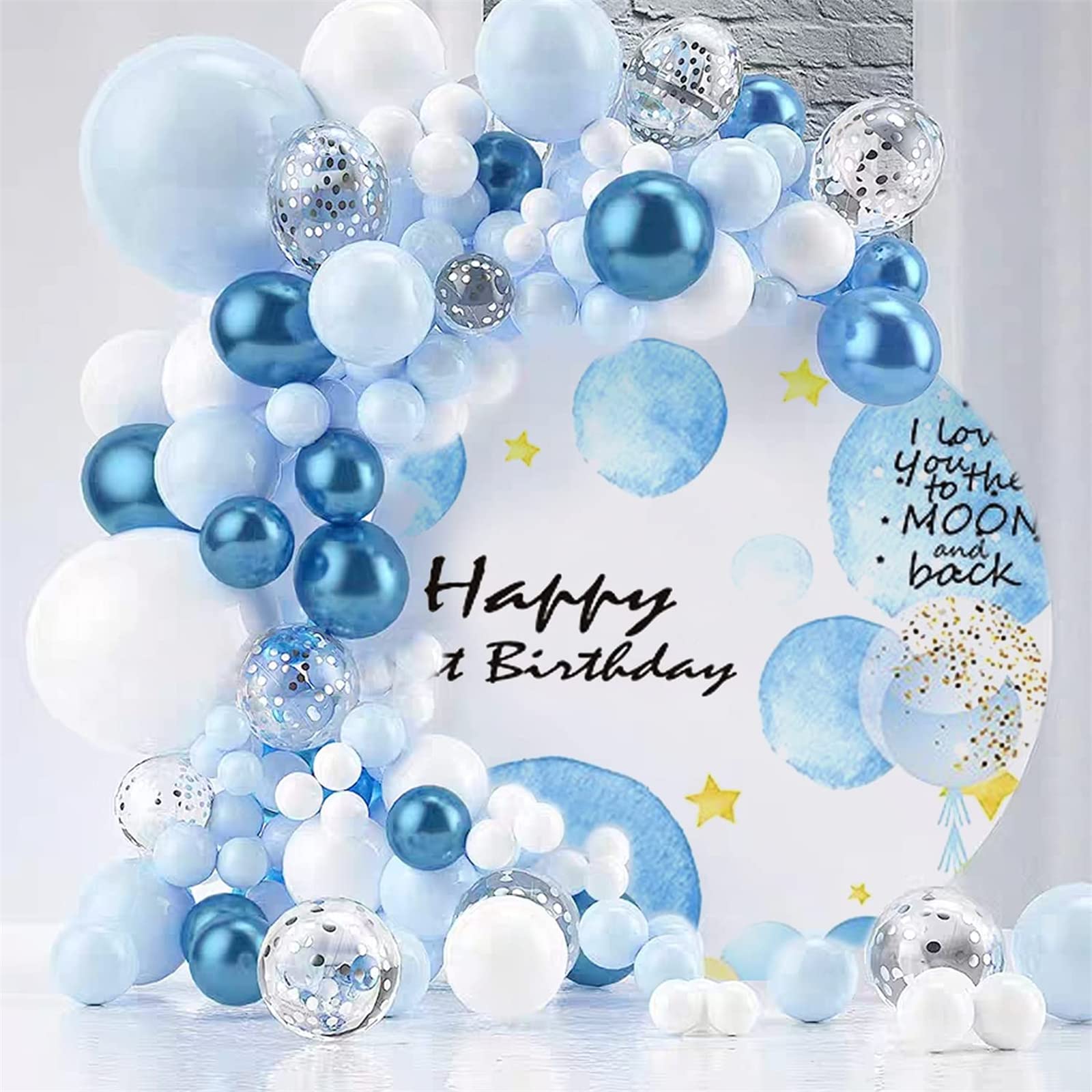 Blue Balloon Arch Kit - 107 Pcs Pastel Baby Blue, White & Silver Confetti Balloons for Parties-image-7ac8d1e4-872a-421b-b451-b4c891c83159-69684