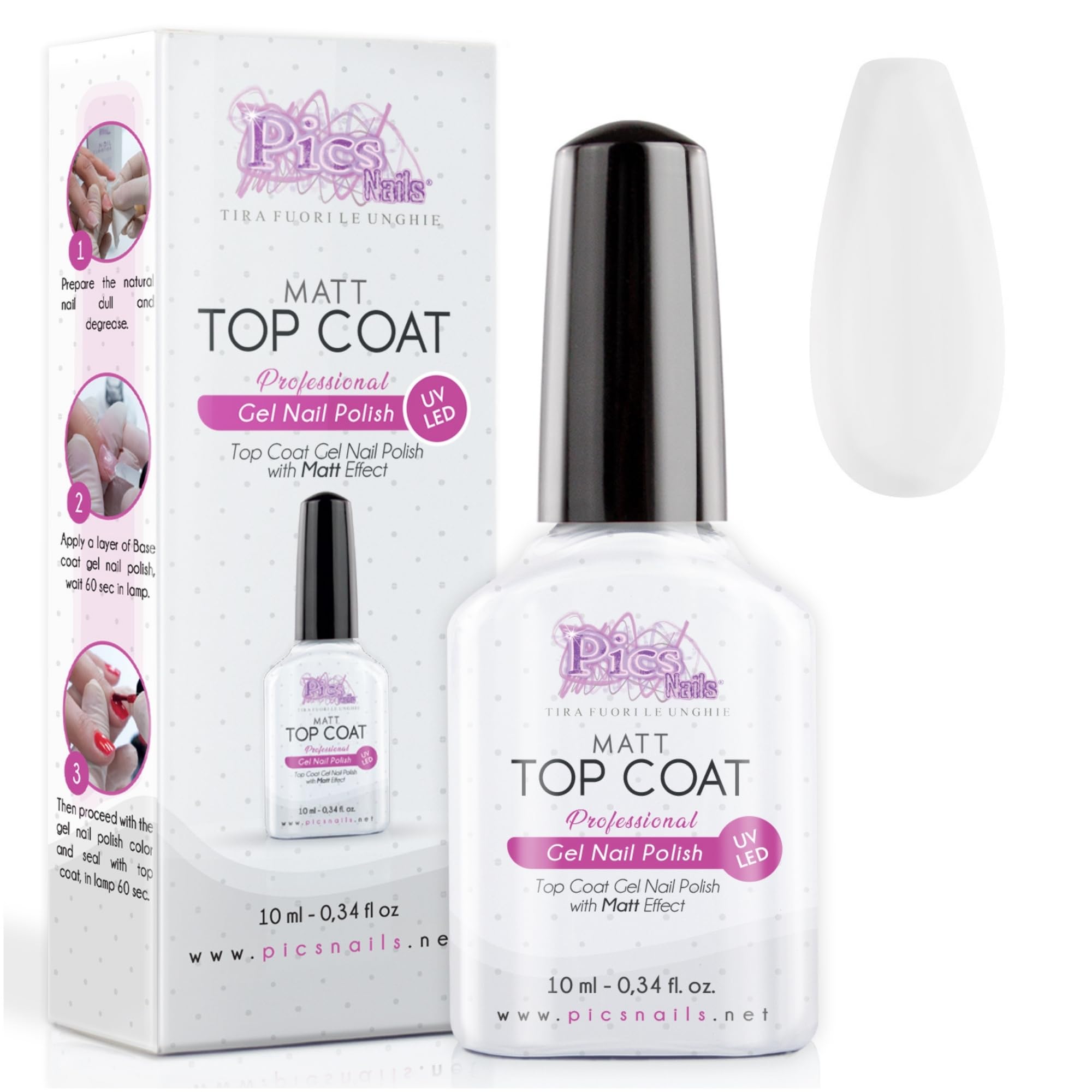 Matte Top Coat Gel Polish Gel Uv/Led - Universal No Wipe Seal 10 ml-image-d9ee06be-9476-4f1f-96b3-e383d5649689-58090