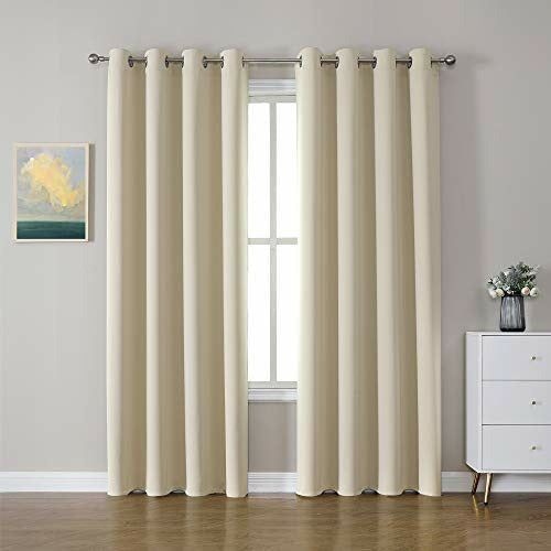Blackout Thermal Eyelet Curtains - Beige W46 x L90-image-075f3515-0d87-4d3c-808e-2ec0922381c2-154354