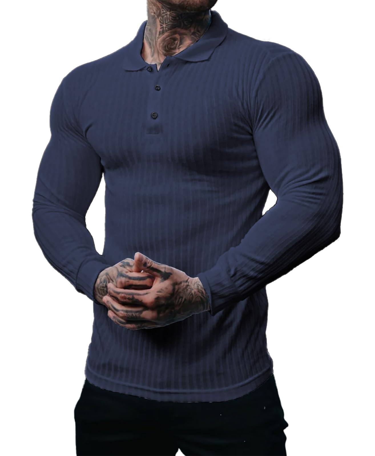 Men's Slim Fit Polo Shirt - Blue 2XL-image-364cf442-bfea-4e1a-8577-4e9632d7e653-111345