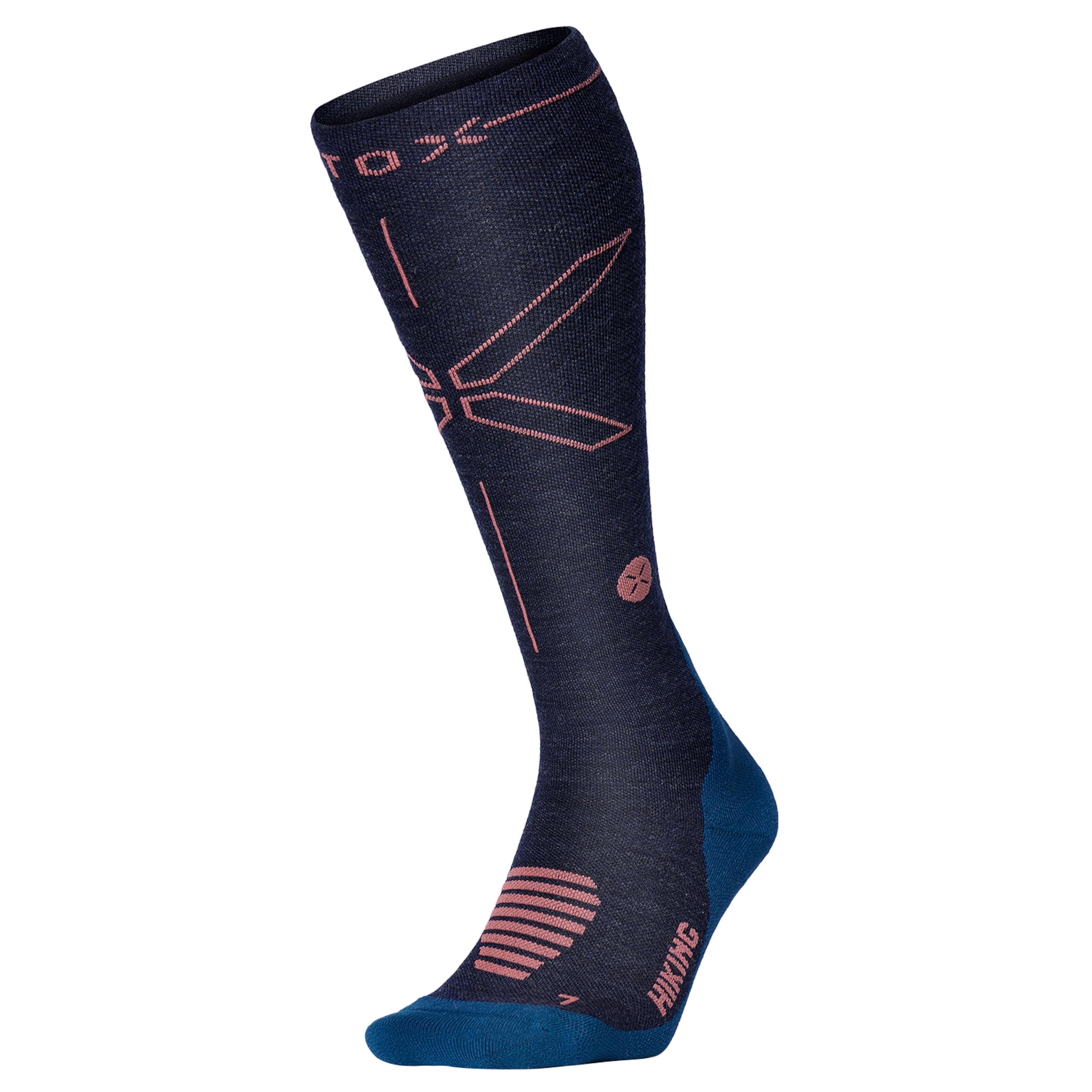 Hiking Compression Socks - Dark Blue / Coral Red S-image-955d8af2-6a71-4c53-8222-152c03bf657f-114934