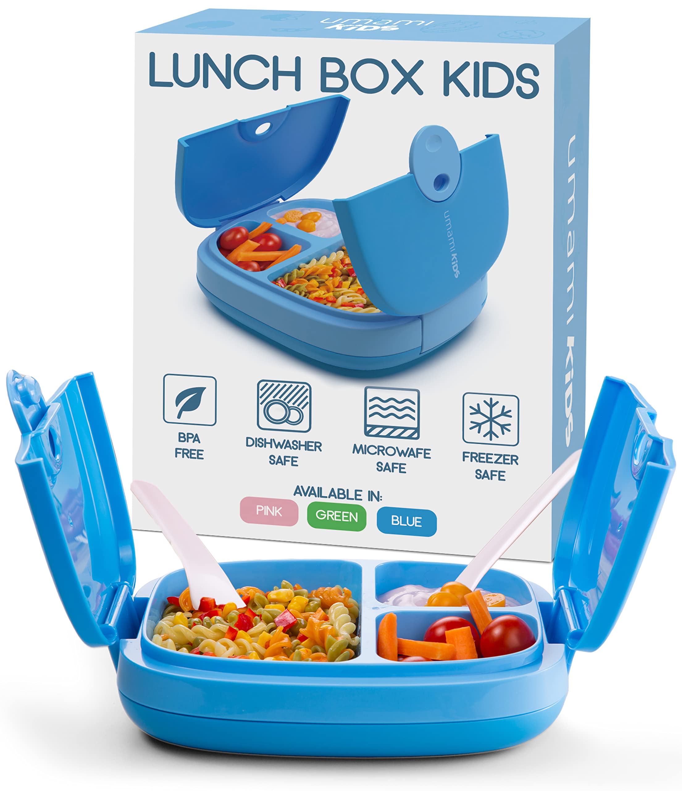 Umami Kids Lunch with Cutlery, Leak-Proof, Durable, Box 3 3 9, (Blue)-image-06592795-c9b4-46b1-bd99-b7d754b1bb19-45597