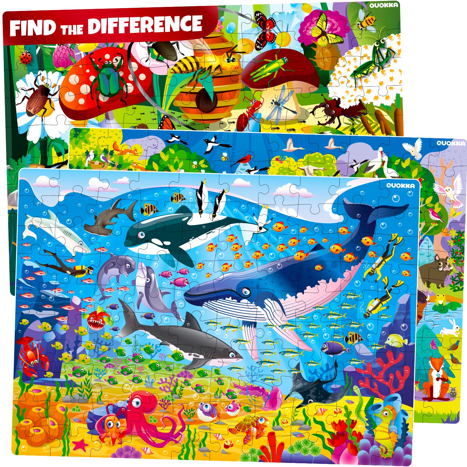 100 Piece Kids Jigsaw Puzzles Educational - Ocean & Forest 100 PCS-image-727b9022-fa76-438c-bcc0-bdd618620293-102235