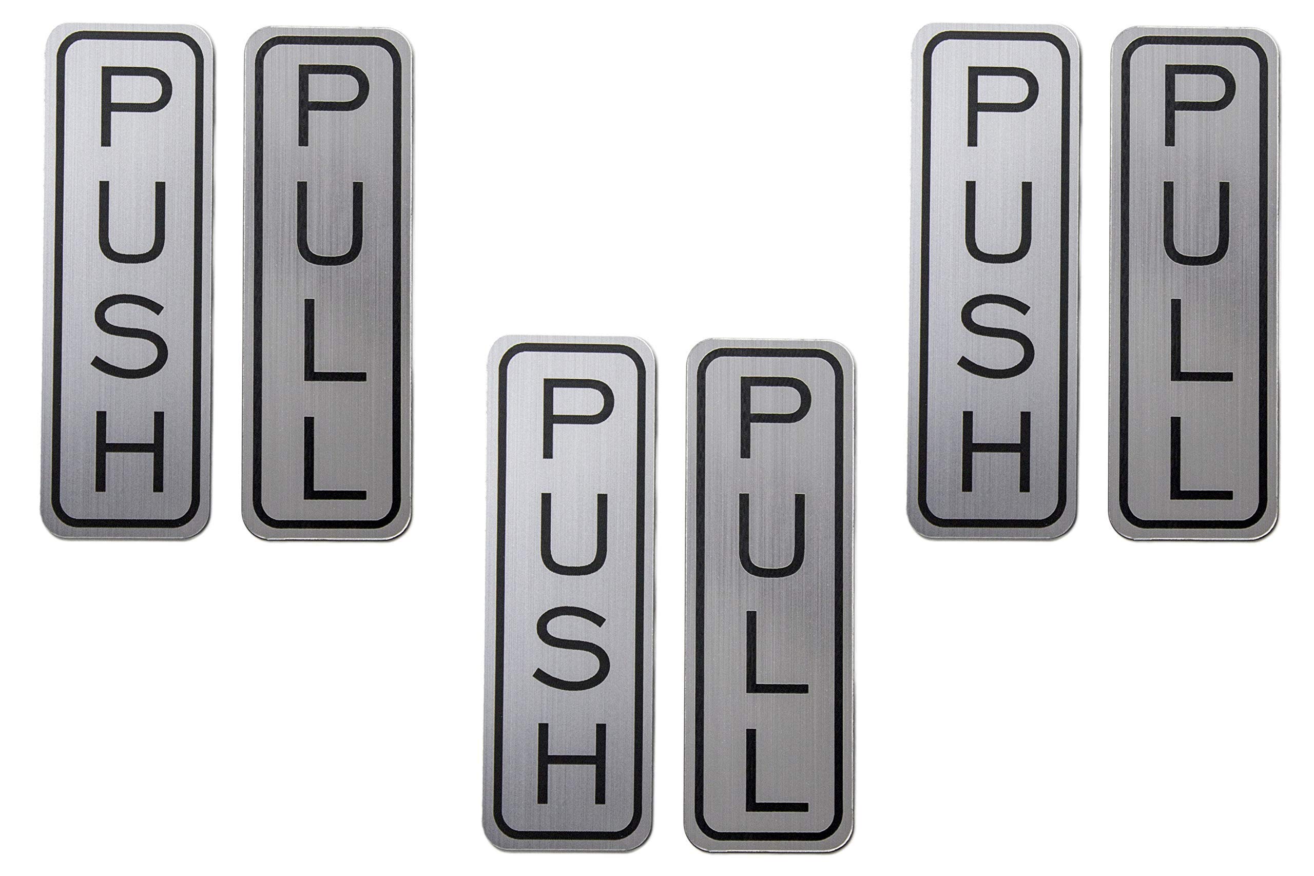 Stylish Vertical Push/Pull Door Signs - Brushed Stainless Steel 304 Grade (Pack of 3)-image-db8ccf3e-2774-425e-ae29-1f4a0b2234a9-57096