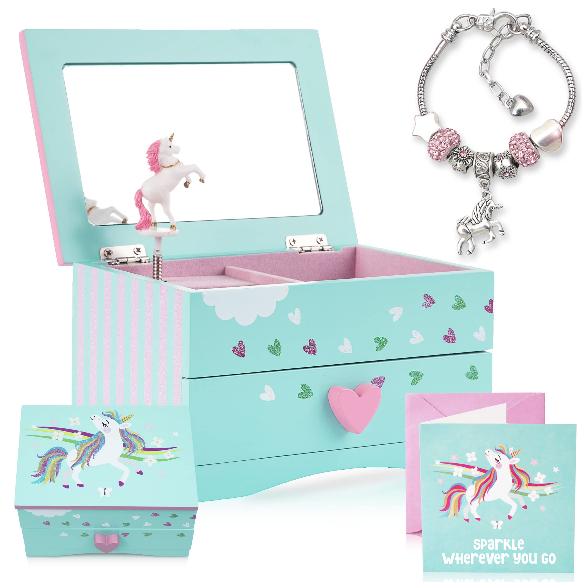 Unicorn Musical Jewellery Box - Mint-image-a3d930d1-5e30-4d6f-98f7-8a636f37bc92-85360