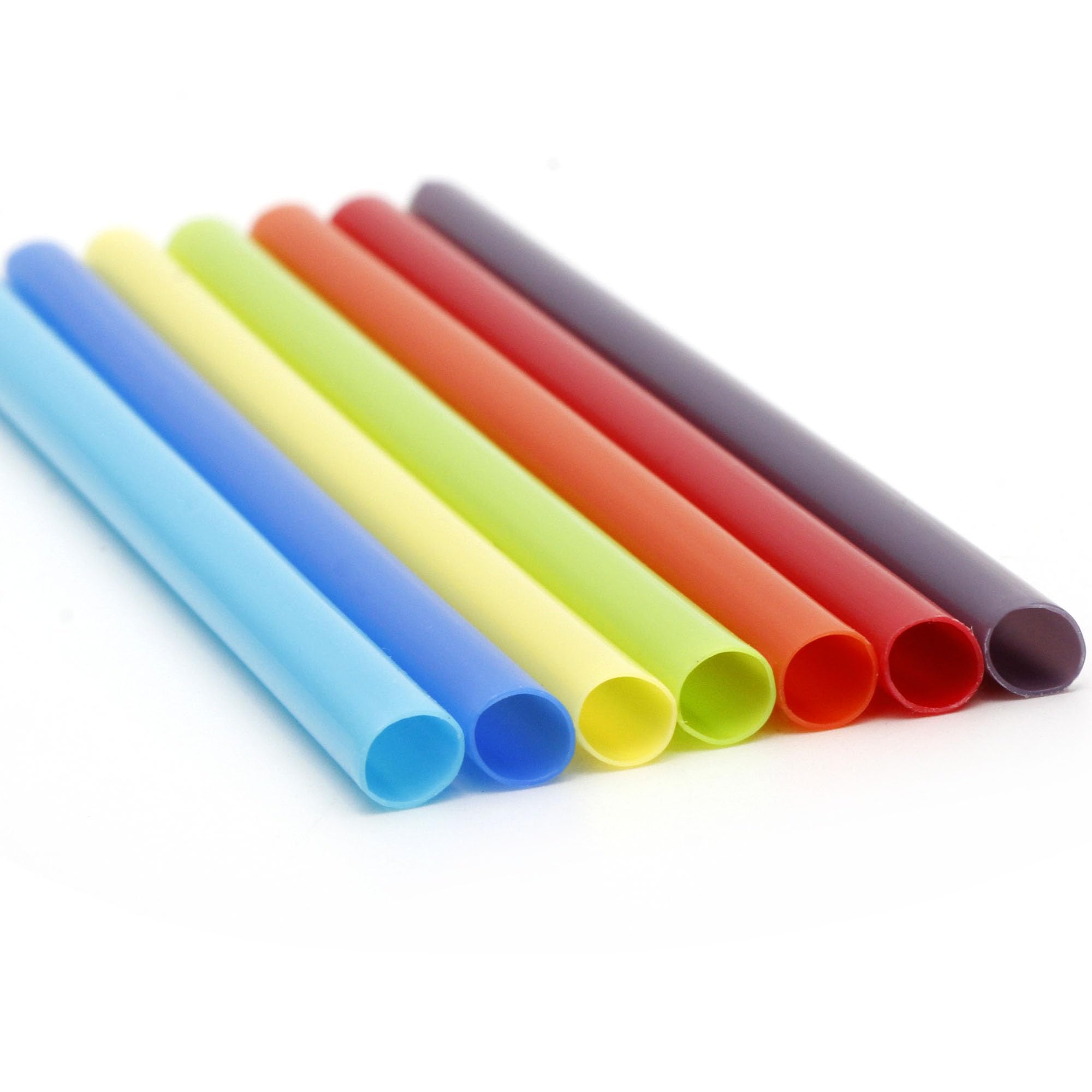 Youngever 7 Pack 5 Inch Reusable Kids Silicone Straws - Vibrant Rainbow Colours-image-cea220db-b7e4-41cb-a429-cfc74f4d9172-63992