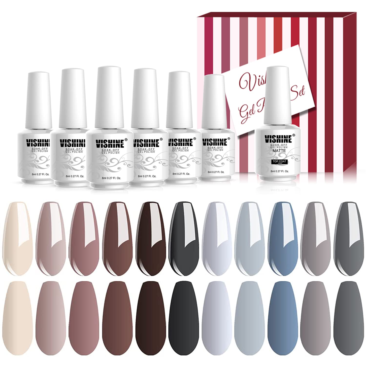 Vishine UV/LED Gel Nagellack, 8 Ml, Farbe #1367 – Semi-permanenter Gellack Für Maniküre Zu Hause Oder Im Salon