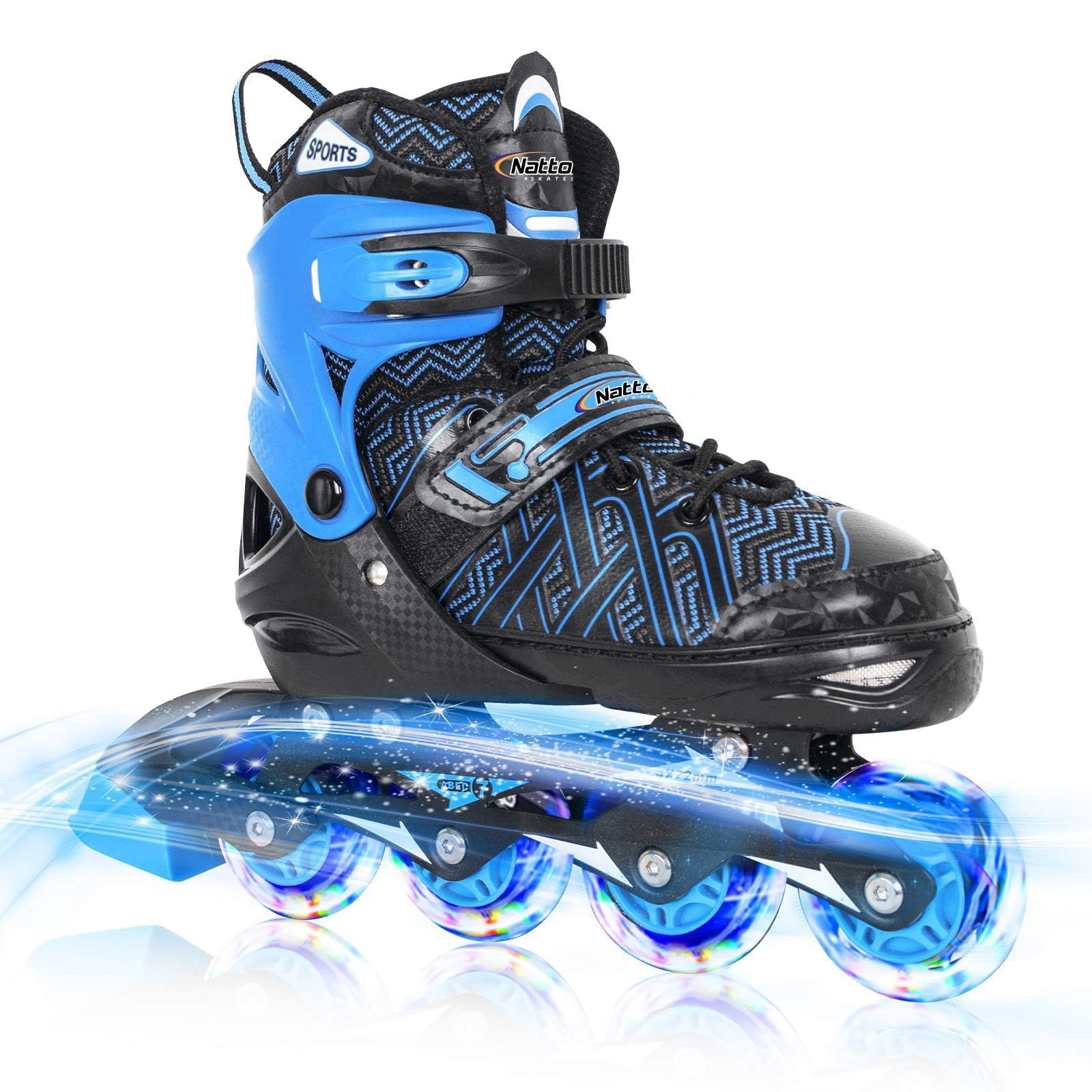 Kids Adjustable Inline Skates - Blue & Black Small