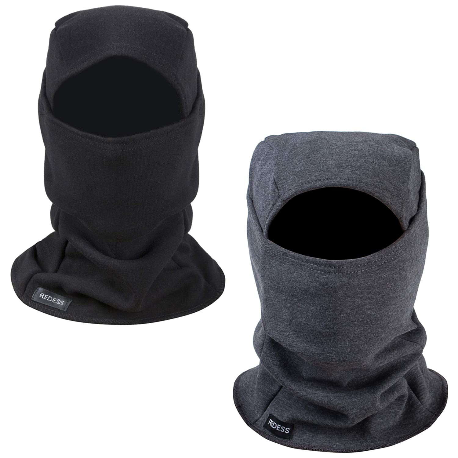 Fleece Balaclava Windproof Mask - Black+Dgrey One Size-image-5e8f2398-d8f2-4f52-9ba9-458b23c1d274-111181