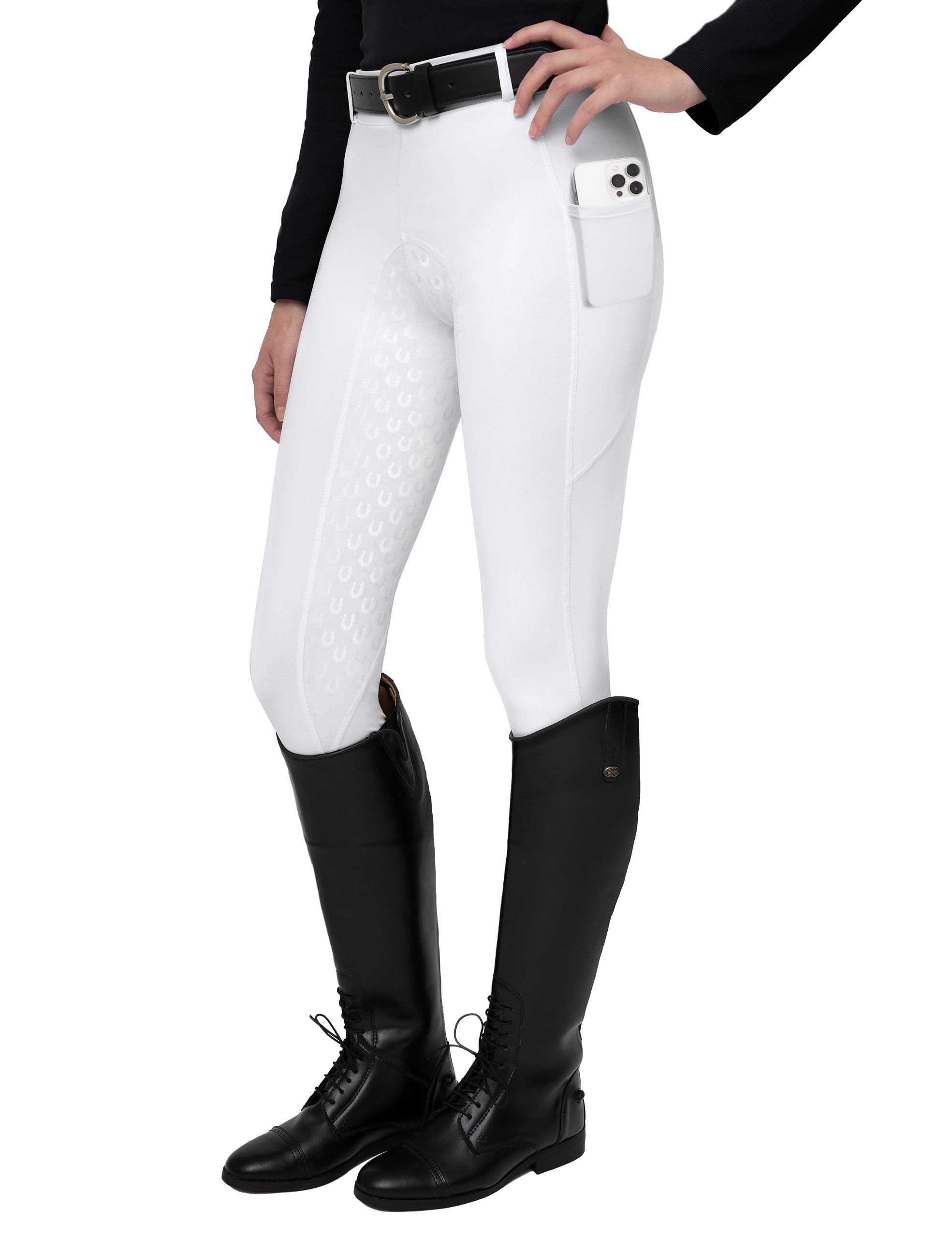 Women's Riding Leggings Silicone Grip - White XL-image-bfd436c2-ffd8-4a74-aa3d-5b7029babe2b-118263