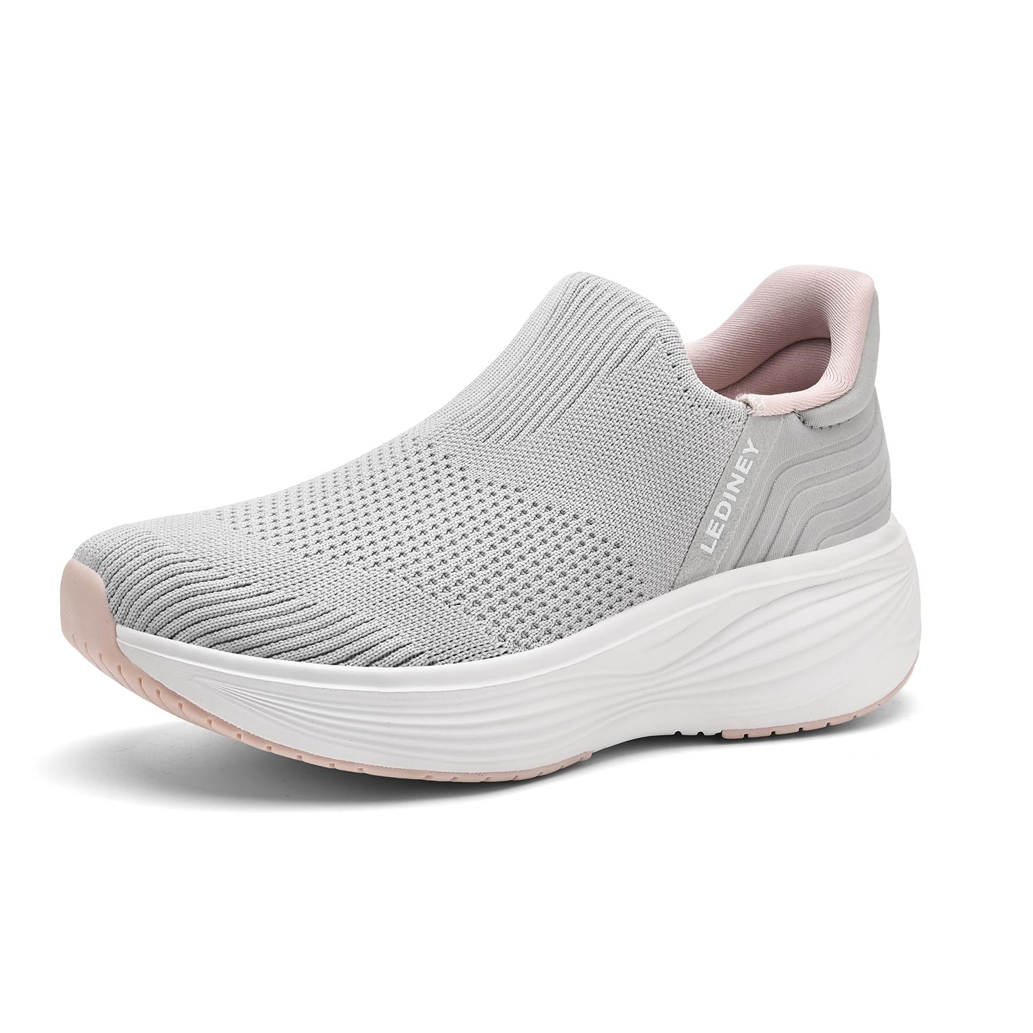 Women's Mesh Slip-On Trainers - Grey UK 7-image-a667acf6-6b05-4948-9e5d-945a7e628ea7-114052