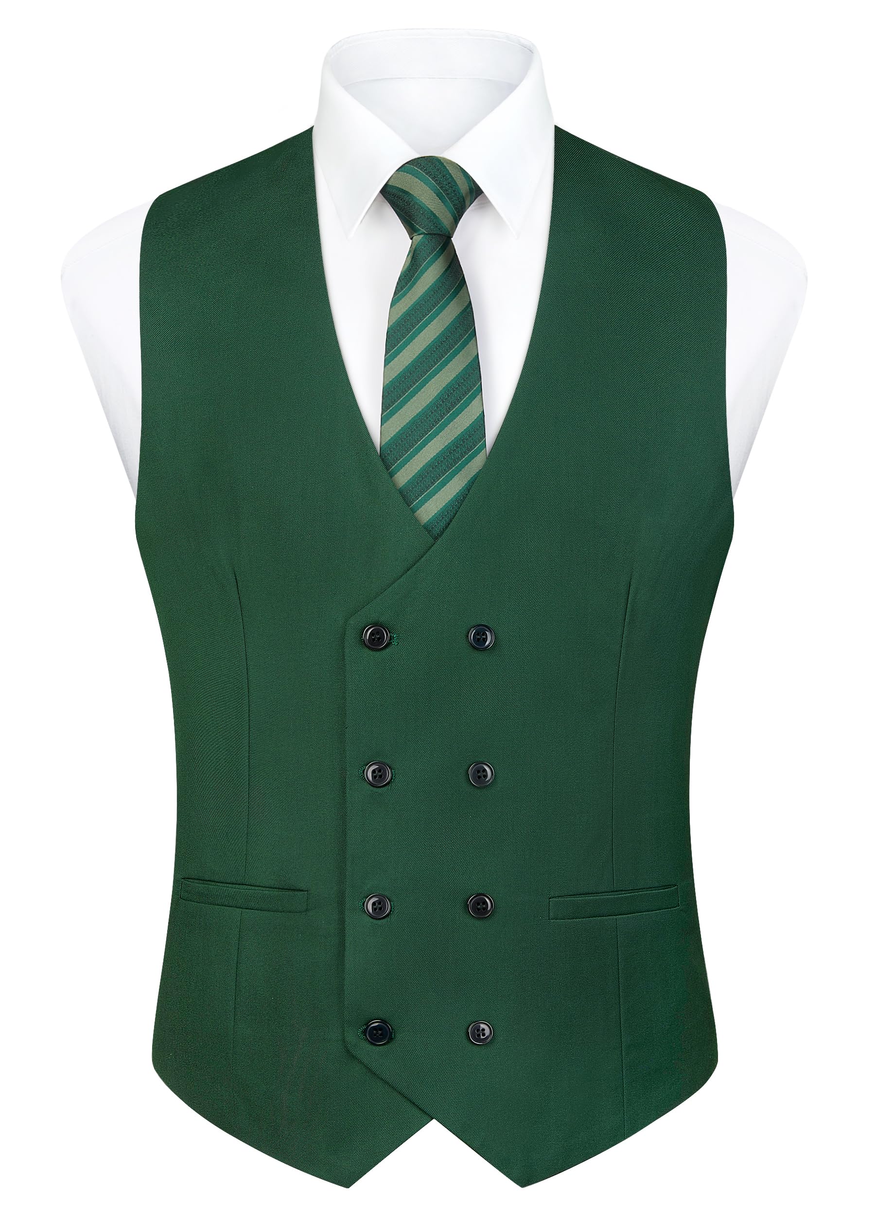 Men's Double Breasted Waistcoat - Green 3XL-image-efabf9d8-43cf-496c-b77a-624fb7cd5b4d-103421