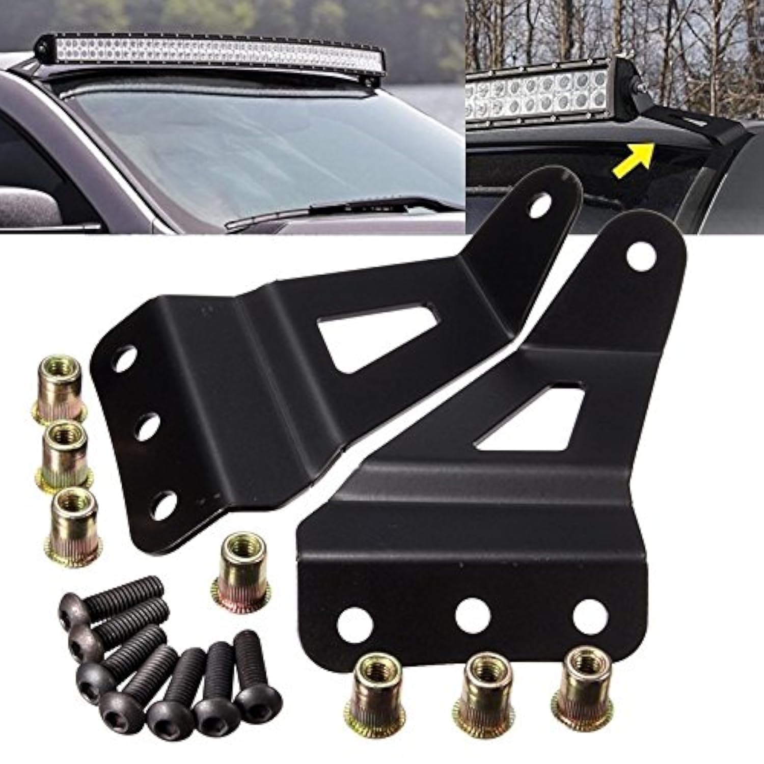 50-Inch LED Light Bar Mounts - Black-image-c3c5d8e2-29ea-4e49-9d9f-1c3f1a3c53b3-110577