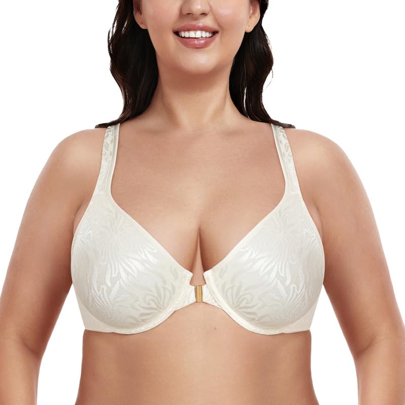 Front Fastening Minimiser Bra - Ivory 38D-image-56f757d7-e407-4e4d-93c9-73a08373397b-109497