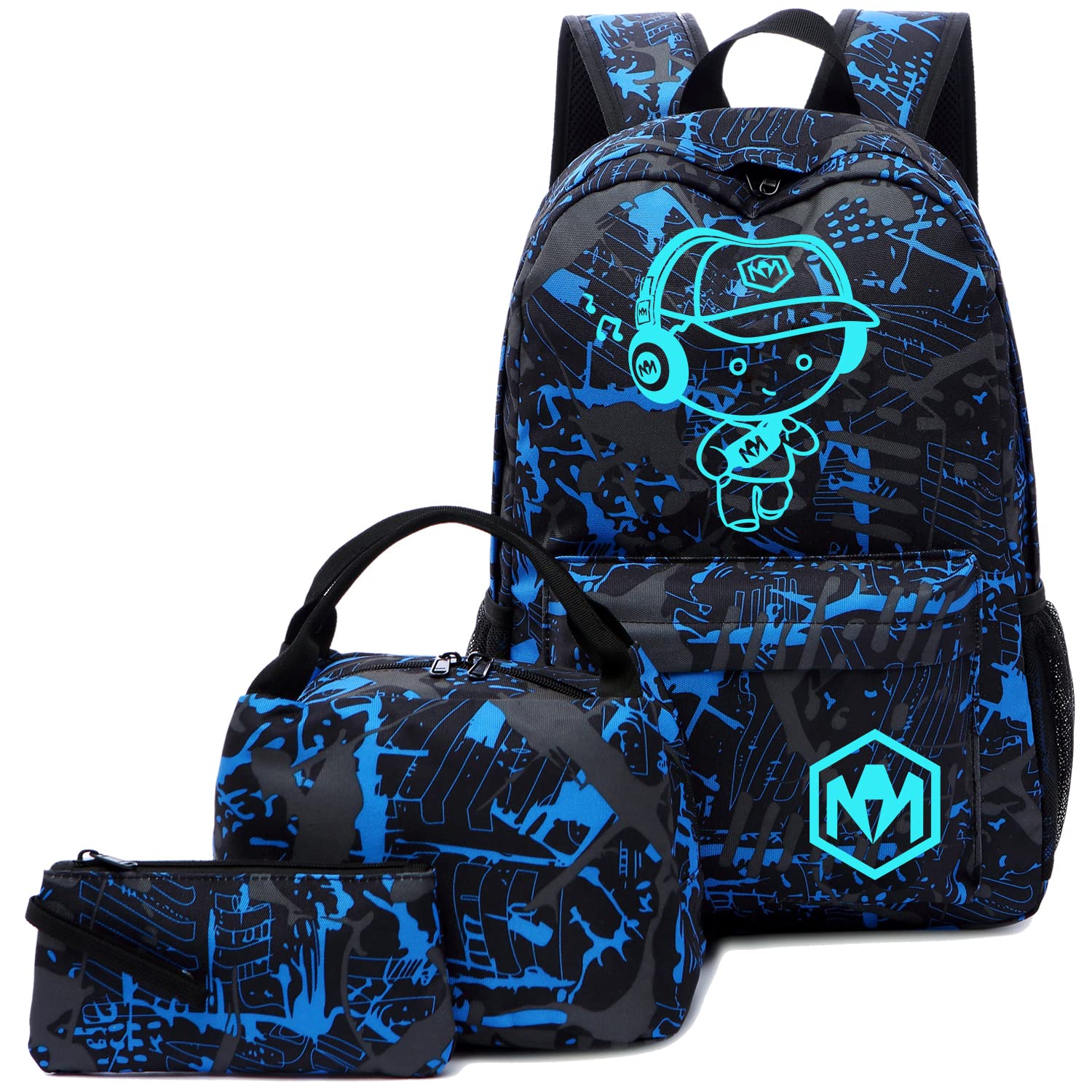 Teen Girls Canvas Backpack Set - Princekin-Graffiti Red-image-62b0aa57-fb5b-4ae4-b270-8642642e4294-110007