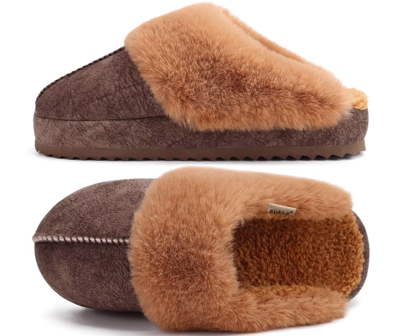 Women's Platform Slippers Memory Foam - Brown UK 4-image-a3715de1-aaba-46cb-8d0c-a6f087ef304b-84362