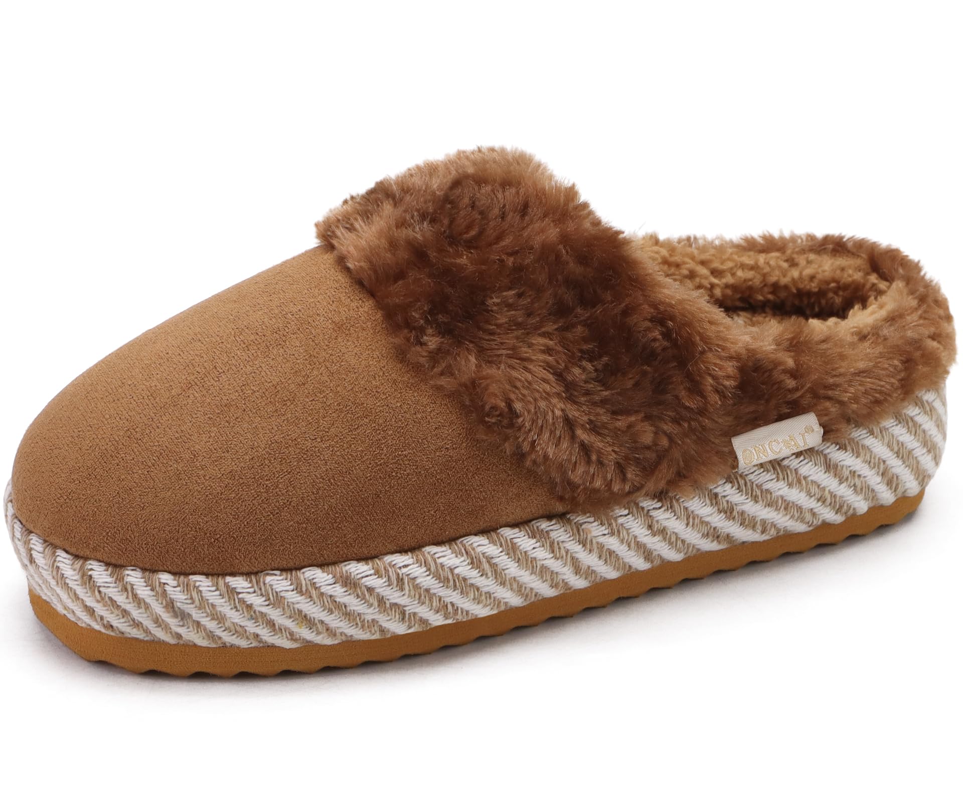 Women's Faux Fur Slippers - Khaki UK 6-image-fcc5f630-ad52-49ea-ac82-43f21e27591e-108872
