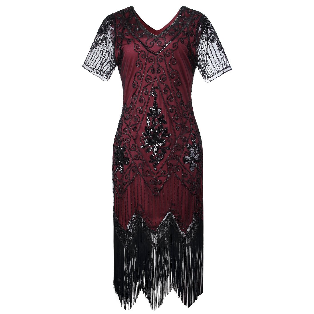 Women's 1920s Flapper Dress - Wine Red S-image-47400843-e584-4a17-b9f2-34e838ac6407-102244