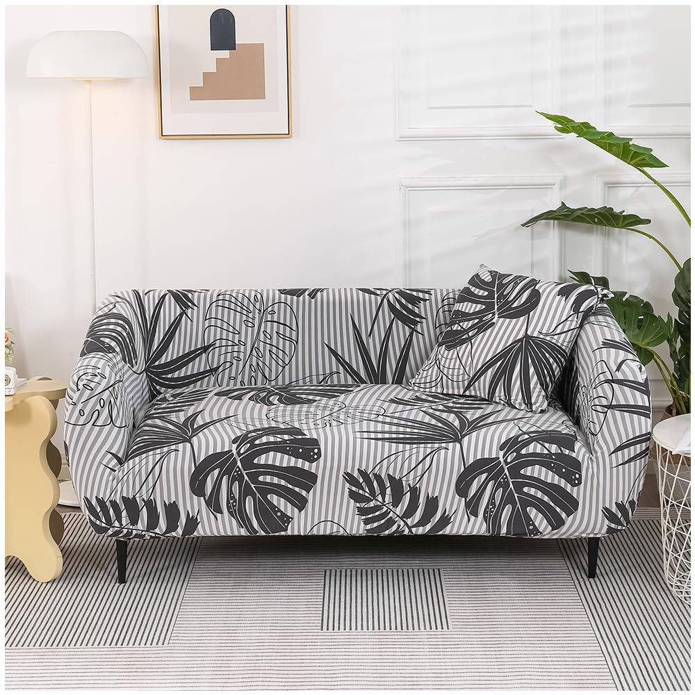 High Elastic 1-Seater Stretch Sofa Cover - Banana Leaf Print-image-4c2df6cb-d39a-4c82-b830-585139efa914-59435