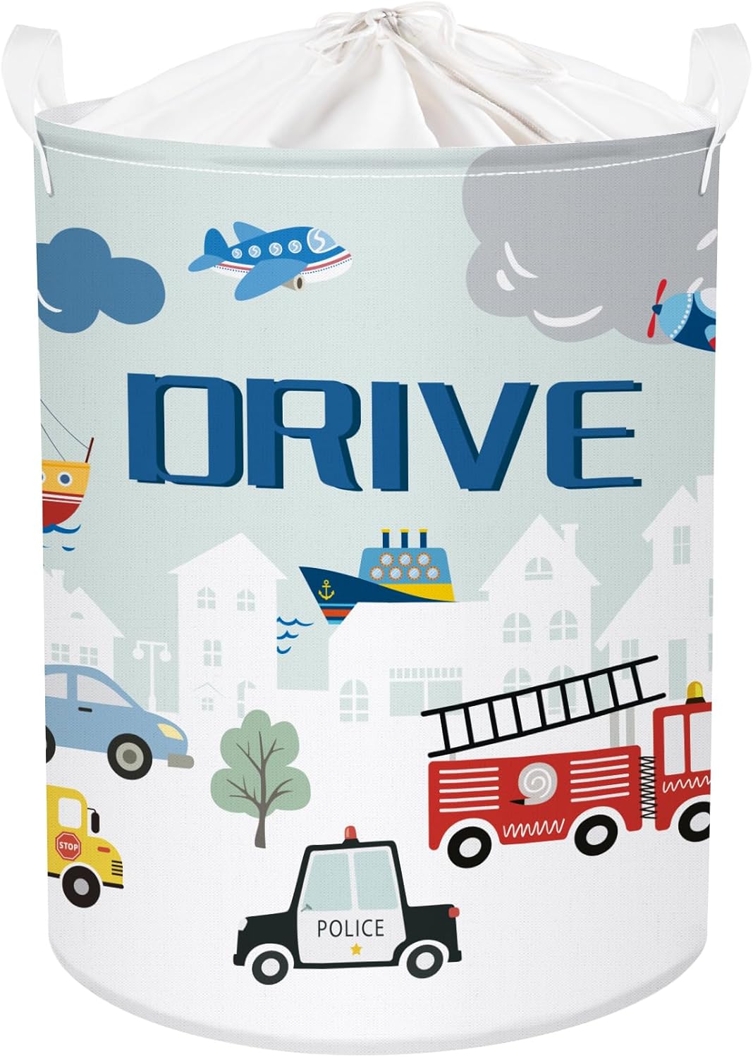 Clastyle City Car Baby Laundry Hamper - Blue, 36x45 cm-image-a672af92-0291-4878-9efa-a712b3adcd7e-53362