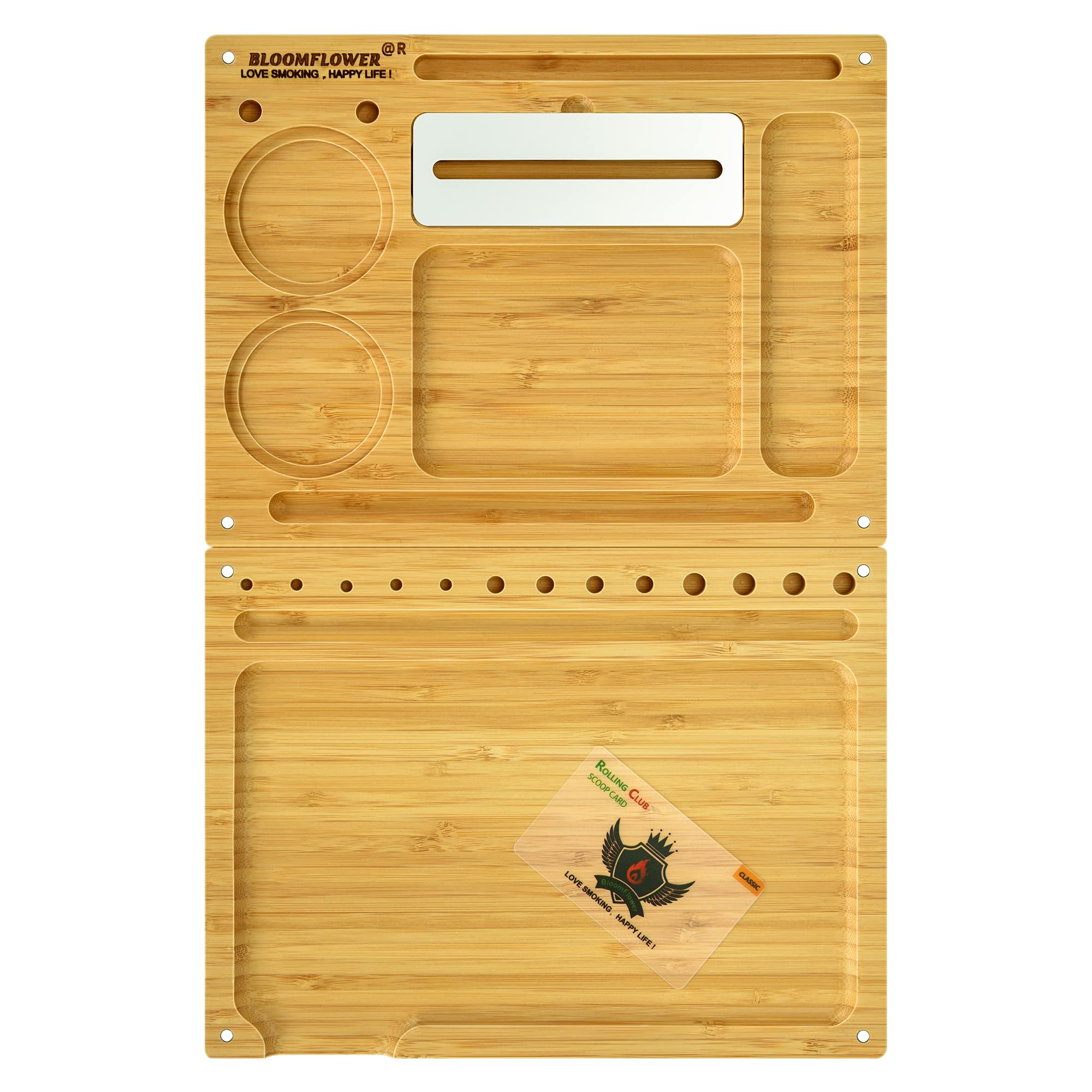 Bamboo Magnet Rolling Tray with Scoop Card - Tan L-image-3625c6b0-6399-4c26-b31b-053a6a7bc795-104439