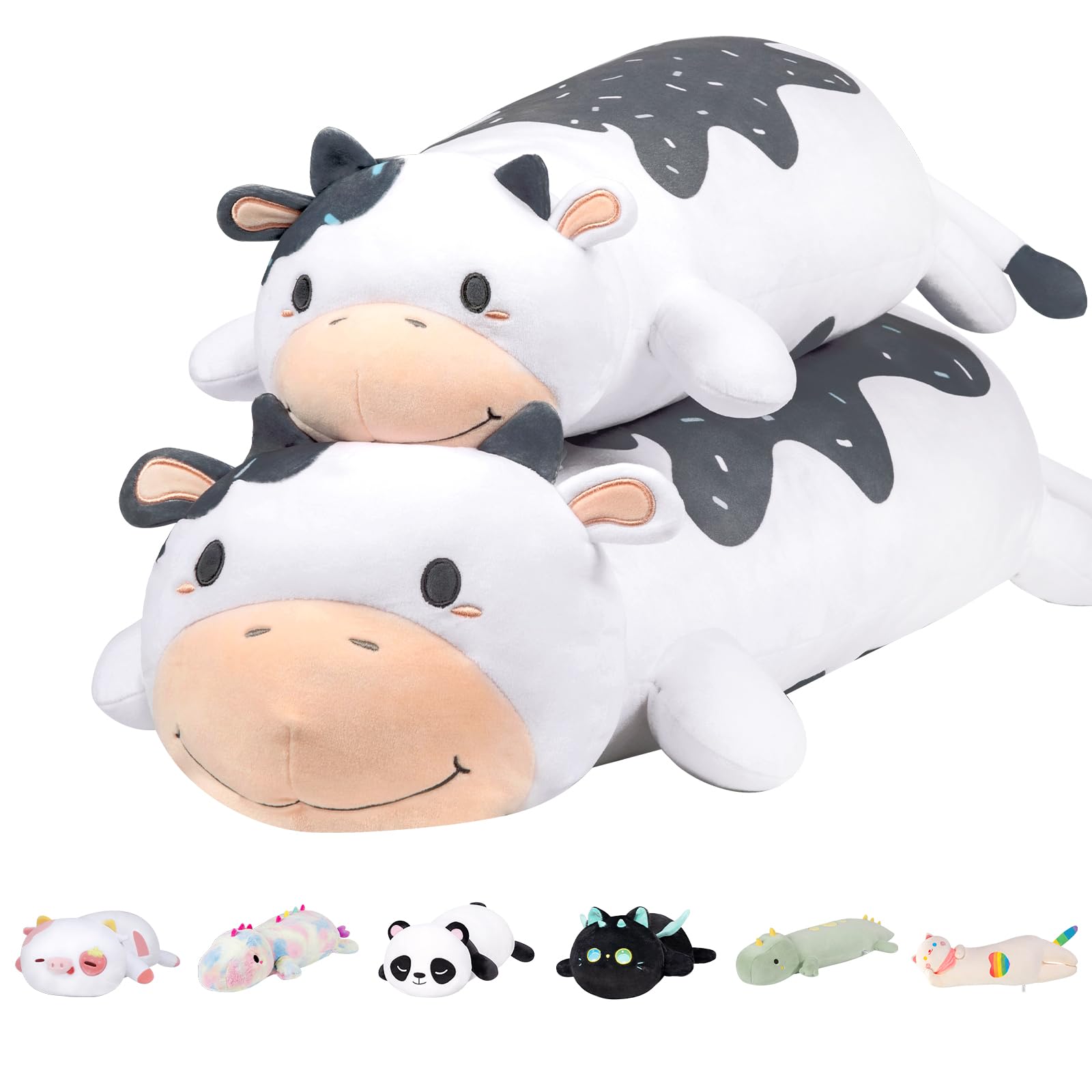 Long Cow Plush Pillow - 35in