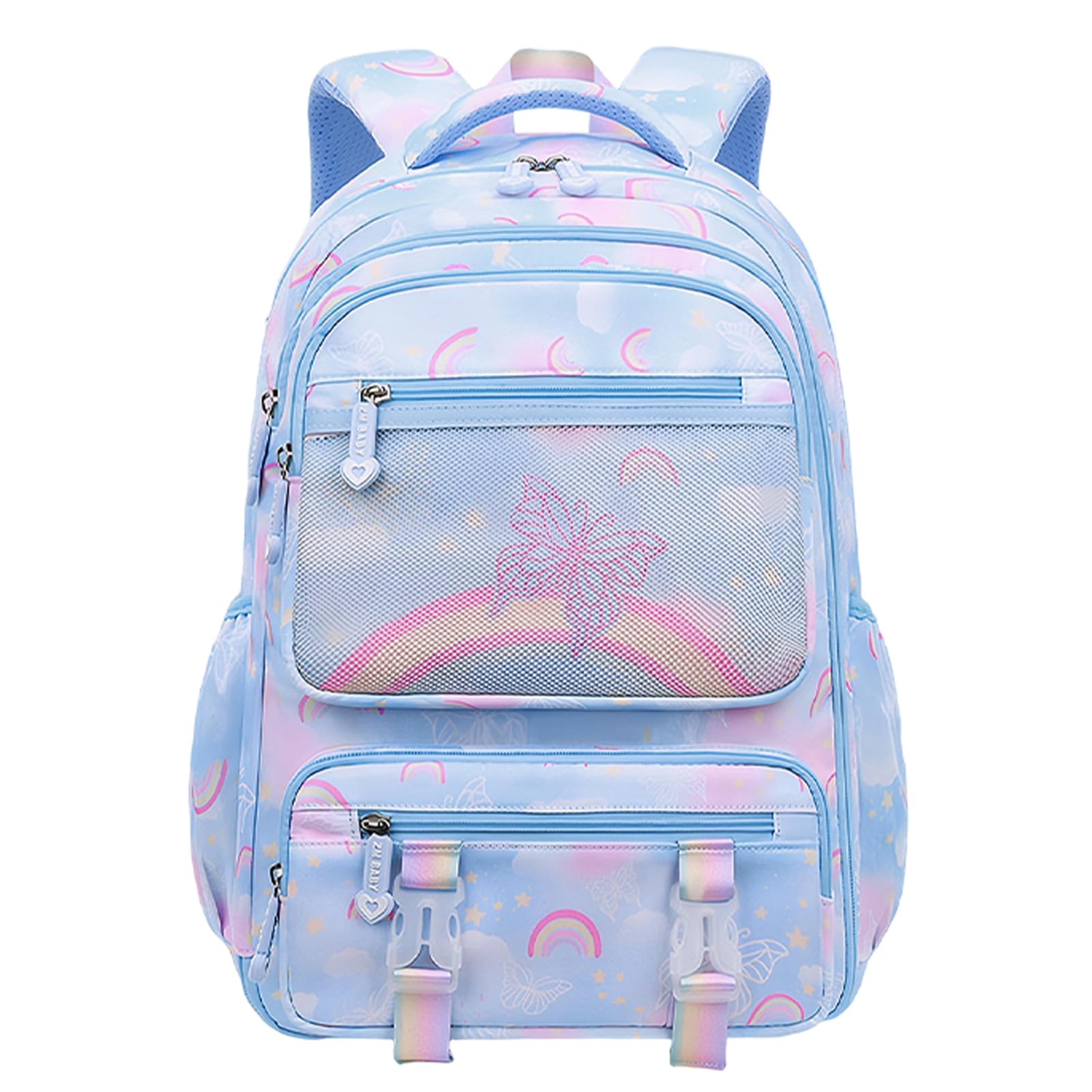 Girls' School Backpack Rainbow Design - Blue L-image-b65da32f-20d3-4820-94fc-6a1d6af29f74-101524