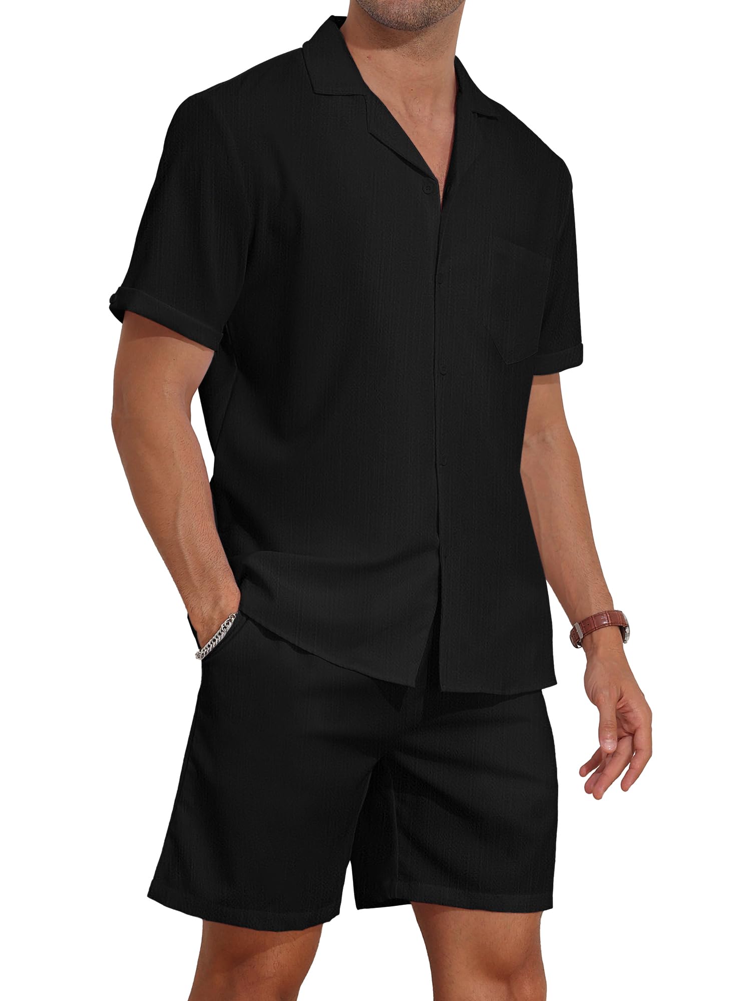 Men's 2pc Tracksuit Set - Black M-image-1e04ae9c-0b29-485c-af61-2690c702f242-114331