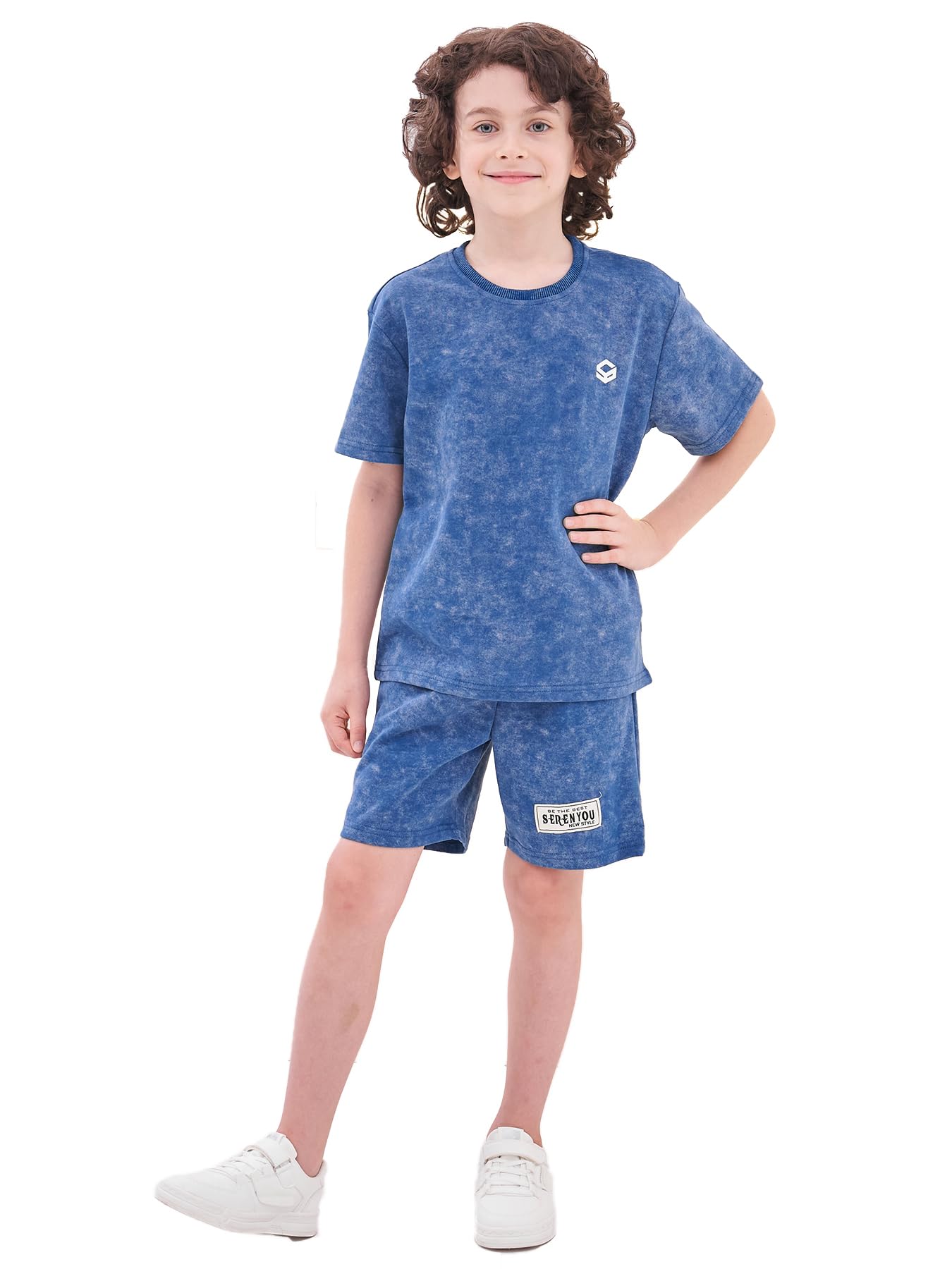Boys' Summer T-Shirt & Shorts Set, Blue 13 Years - Stylish & Comfortable Activewear-image-c2103eda-8421-4508-aa07-742447378384-53664