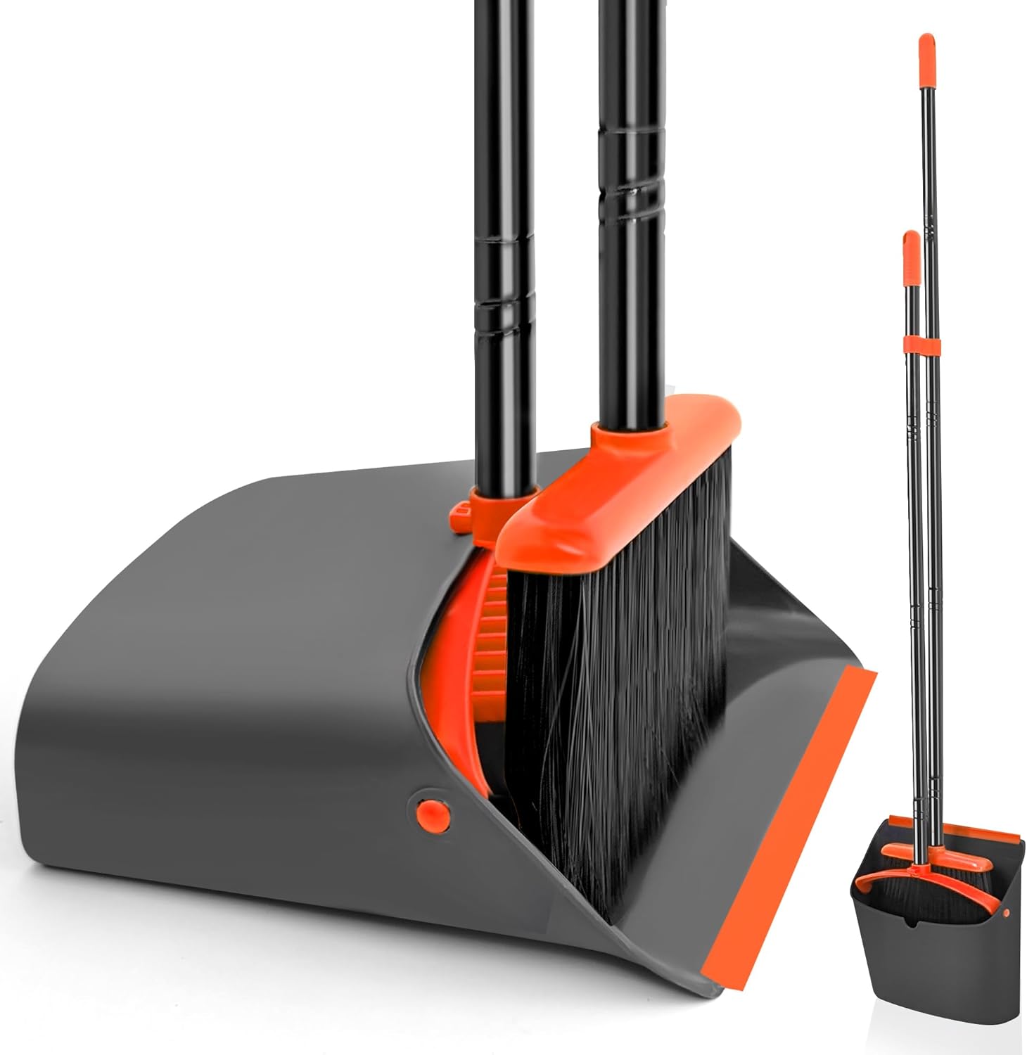 Broom and Dustpan Set Long Handle - Black Orange-image-5f9500d4-4ade-4874-9ce2-236c173652e8-96139