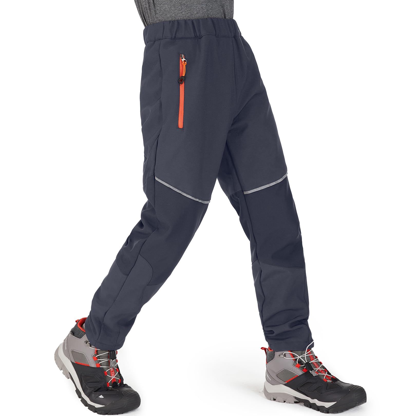 Kids Waterproof Fleece Trousers - Grey 4-5 Years-image-c9b5adf7-dcb1-438a-9276-155e0cfa824a-112929